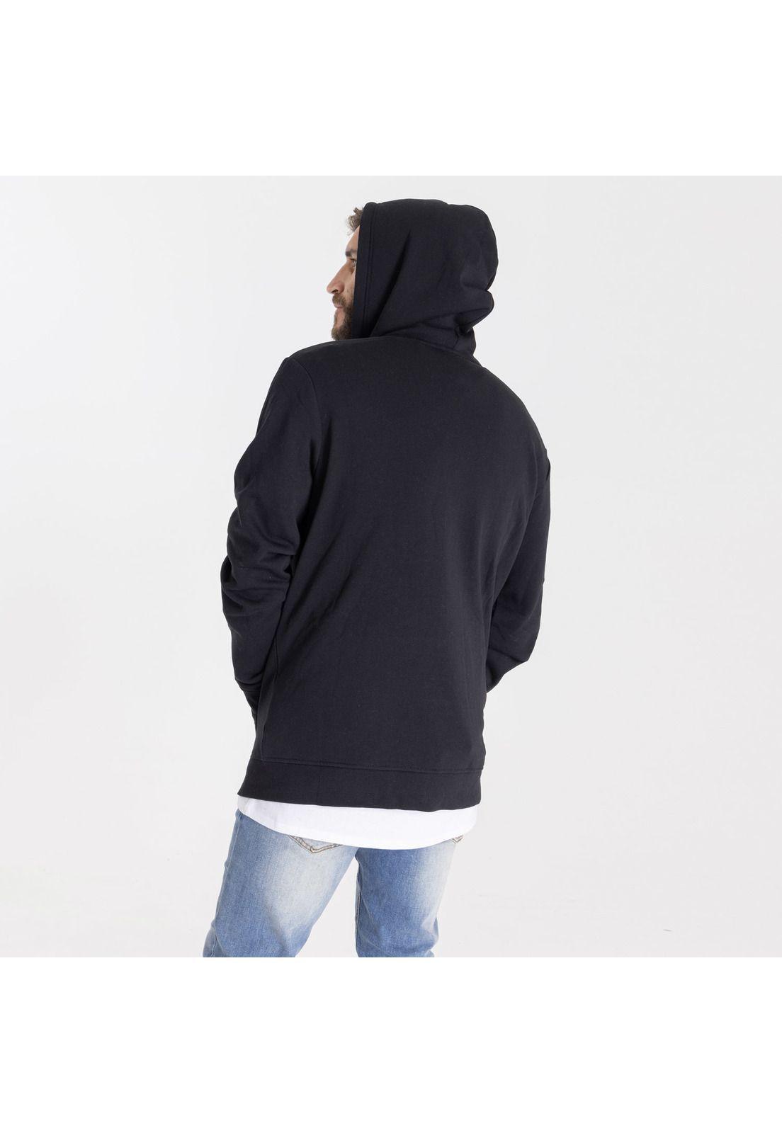 Polerón con gorro Brtn Logo Negro Hombre-1