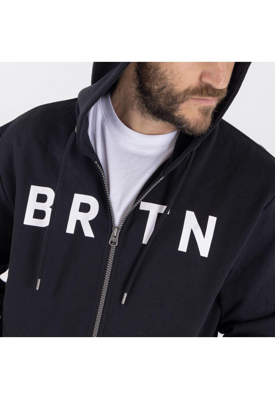 Polerón con gorro Brtn Logo Negro Hombre-4
