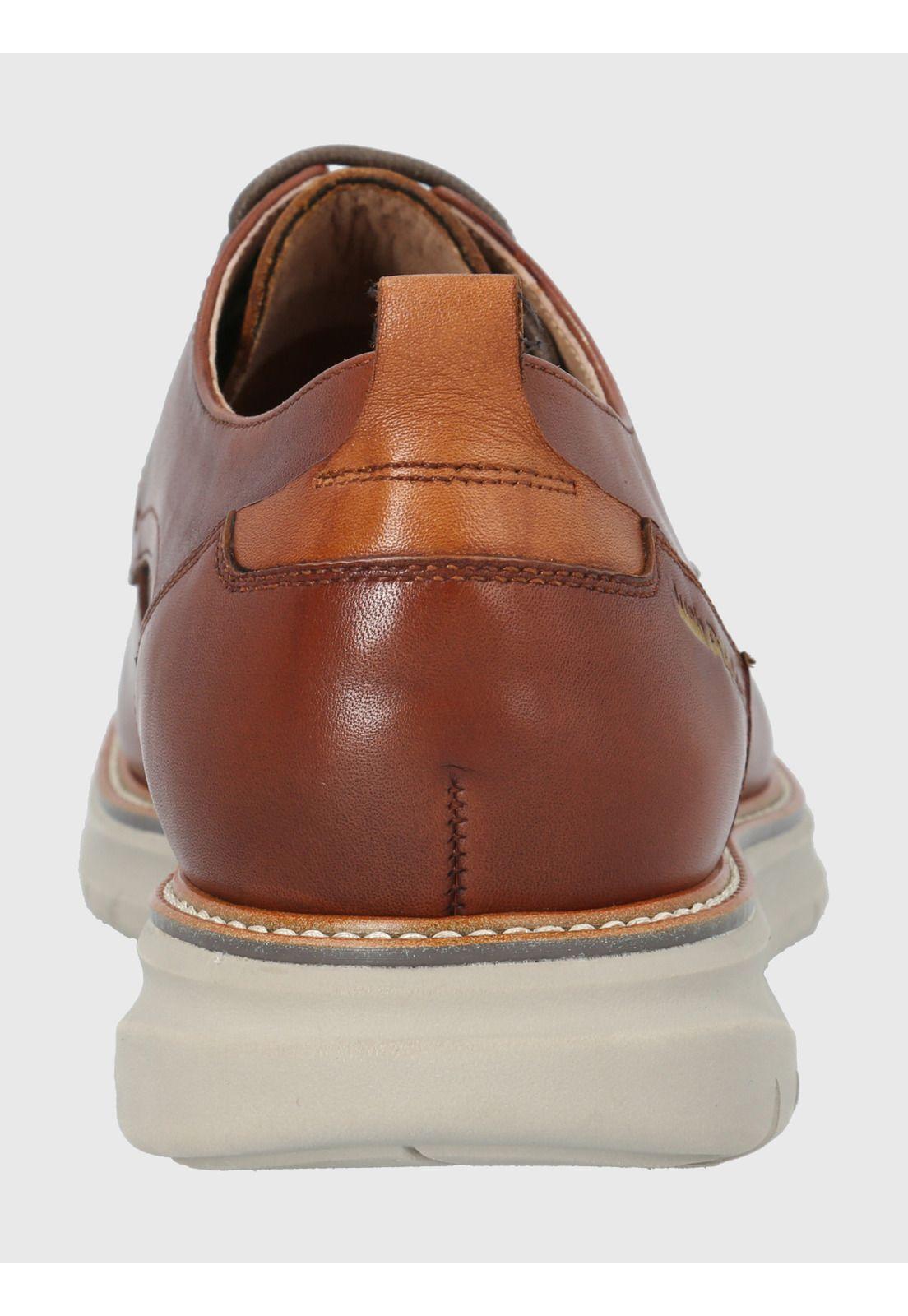 Zapato Cuero Café Hombre Rustic -5