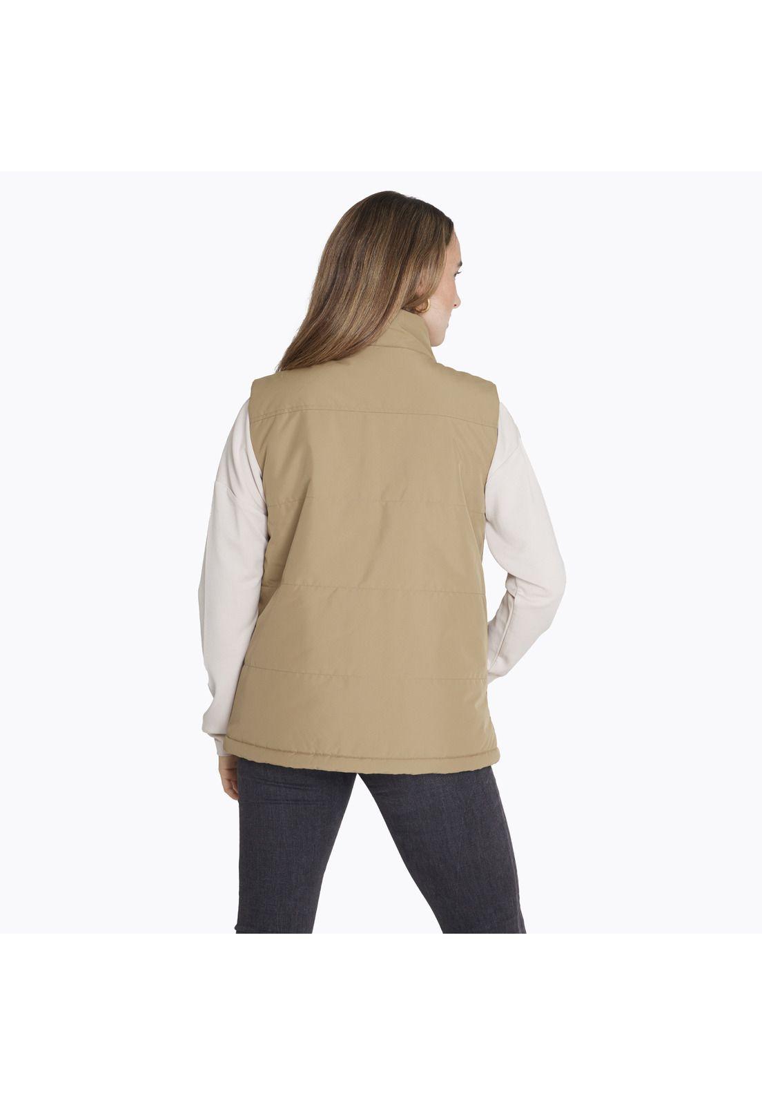 Parka S/M Impermeable Sleevele Café Claro Mujer-3
