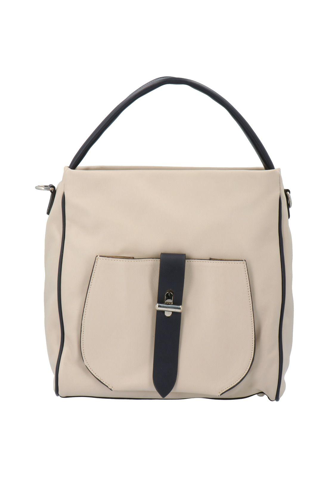 Cartera Cuero Silene Bag Beige Mujer-0