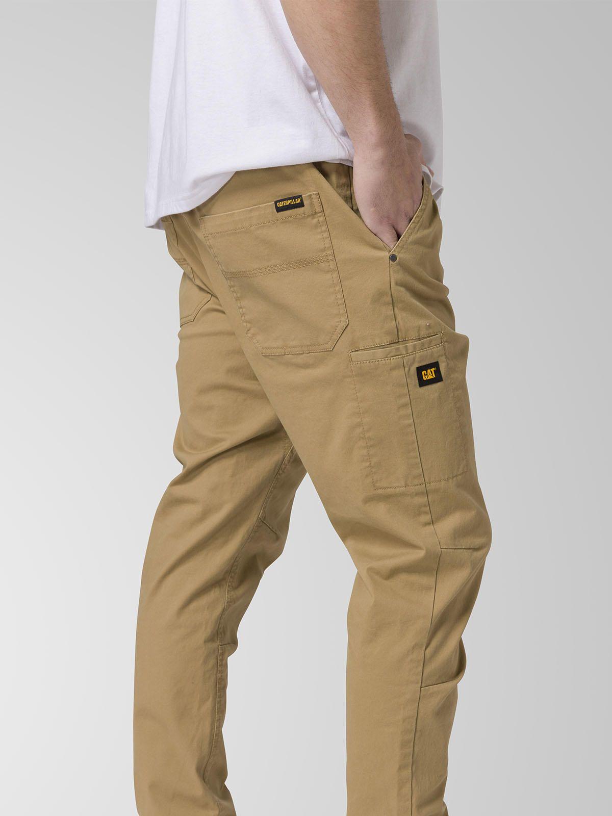 Pantalón Twill Hombre Stretch Utility Beige-5