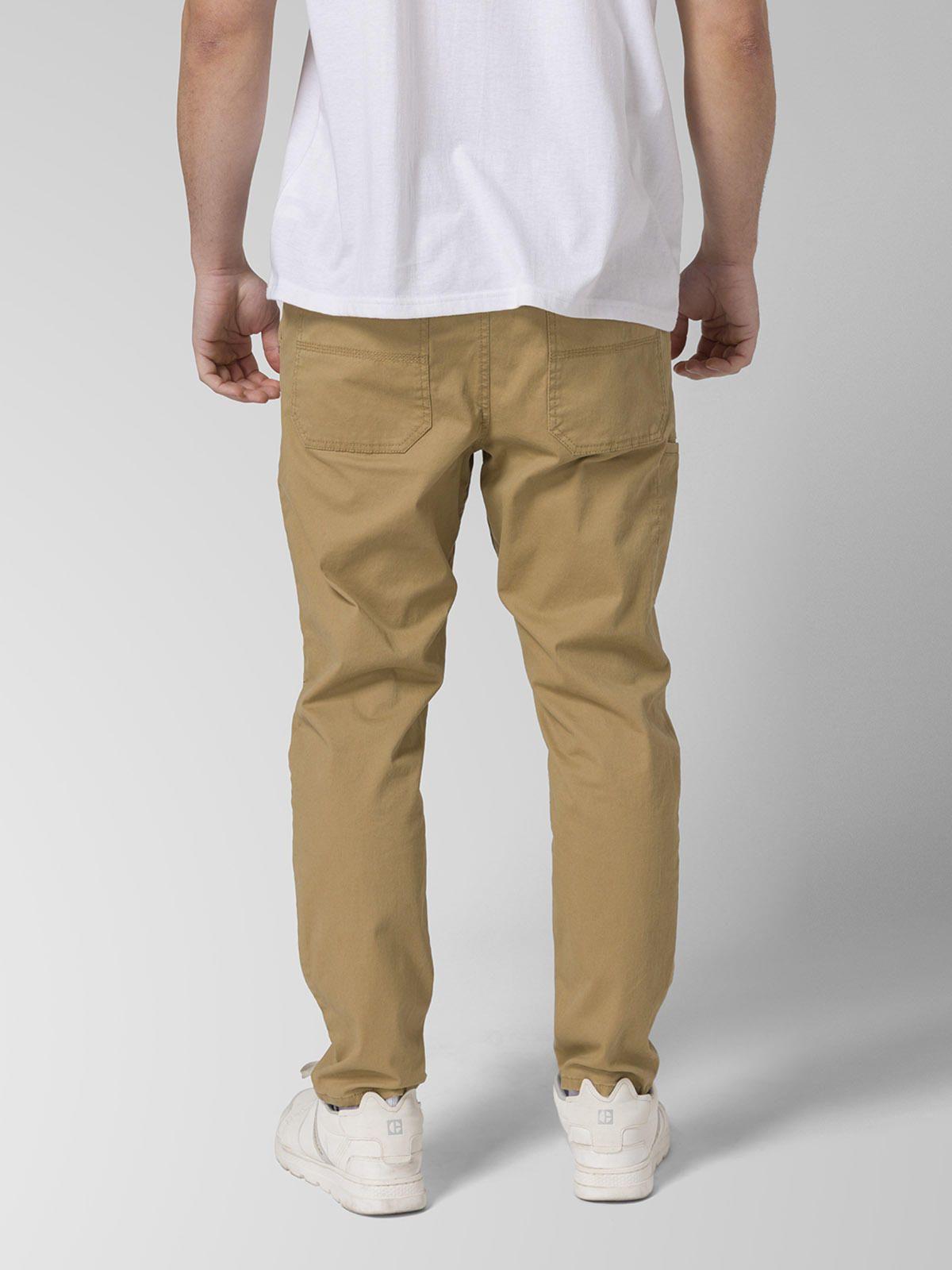 Pantalón Twill Hombre Stretch Utility Beige-7