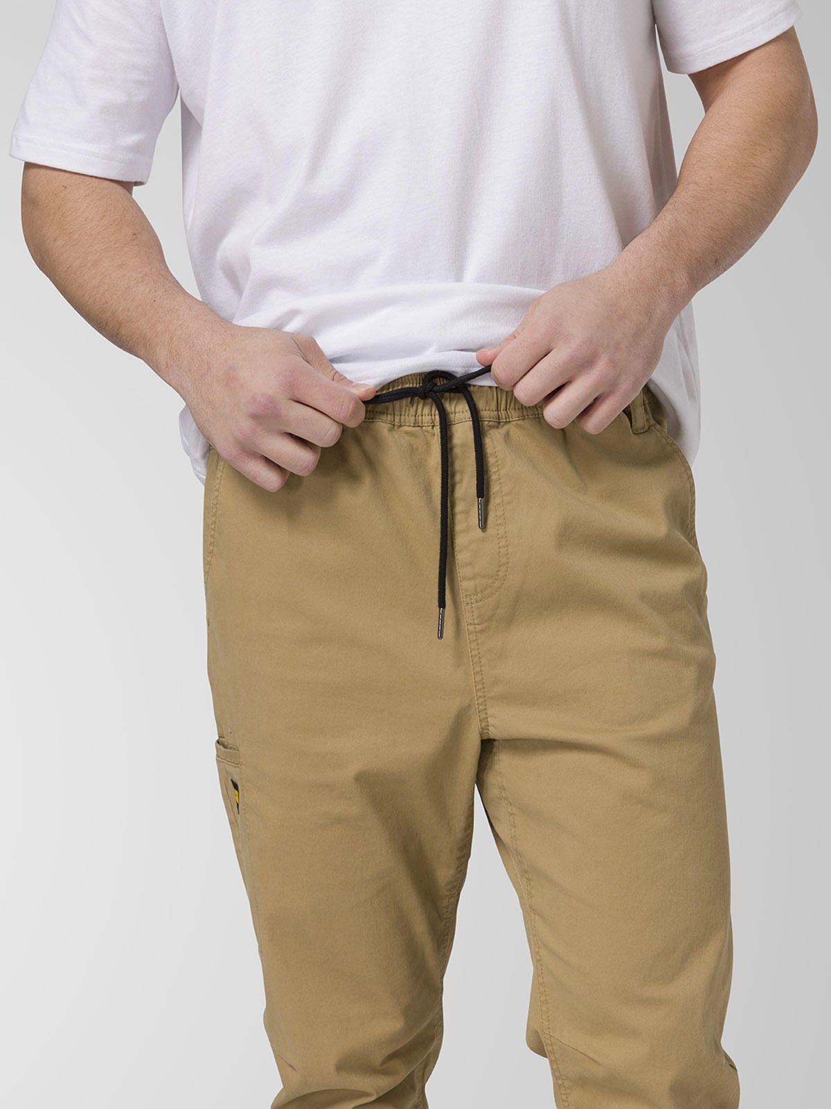 Pantalón Twill Hombre Stretch Utility Beige-3