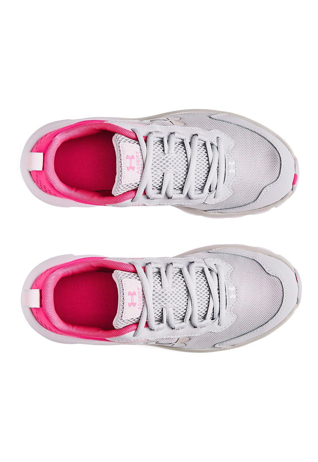 Zapatillas de running UA Assert 9 para niña Gris-4