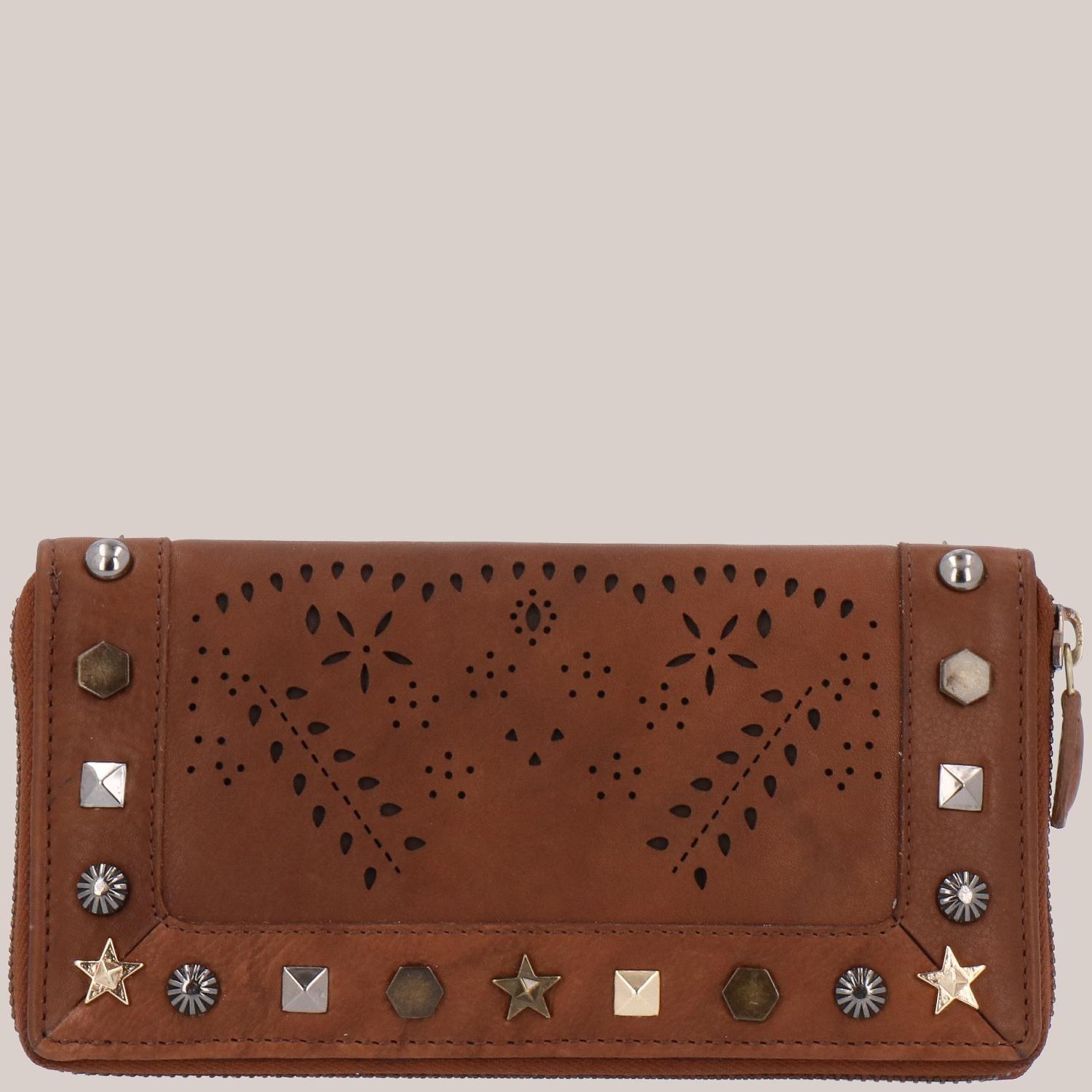 Billetera Cuero Wwaq Irvine Zip Café-0