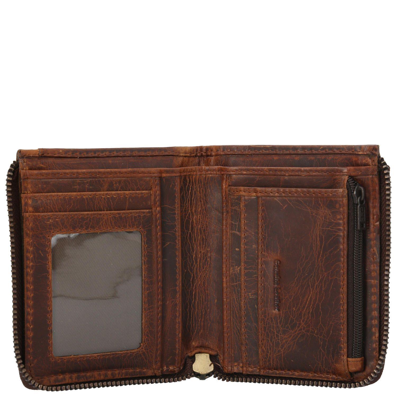 Billetera Cuero Hombre St Ethan Zip Café-3