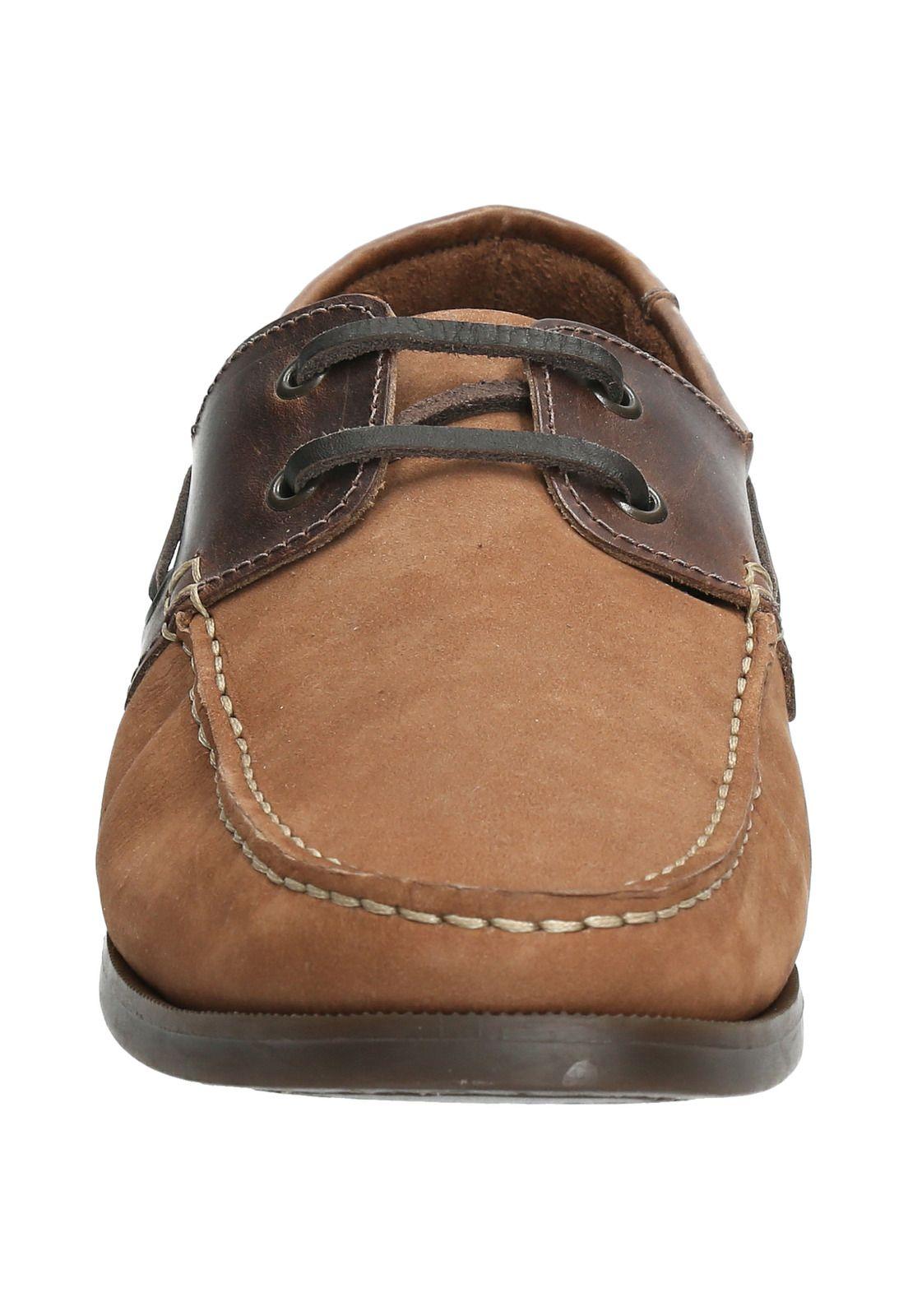 Zapato Cuero Hombre Costa Café Claro-3
