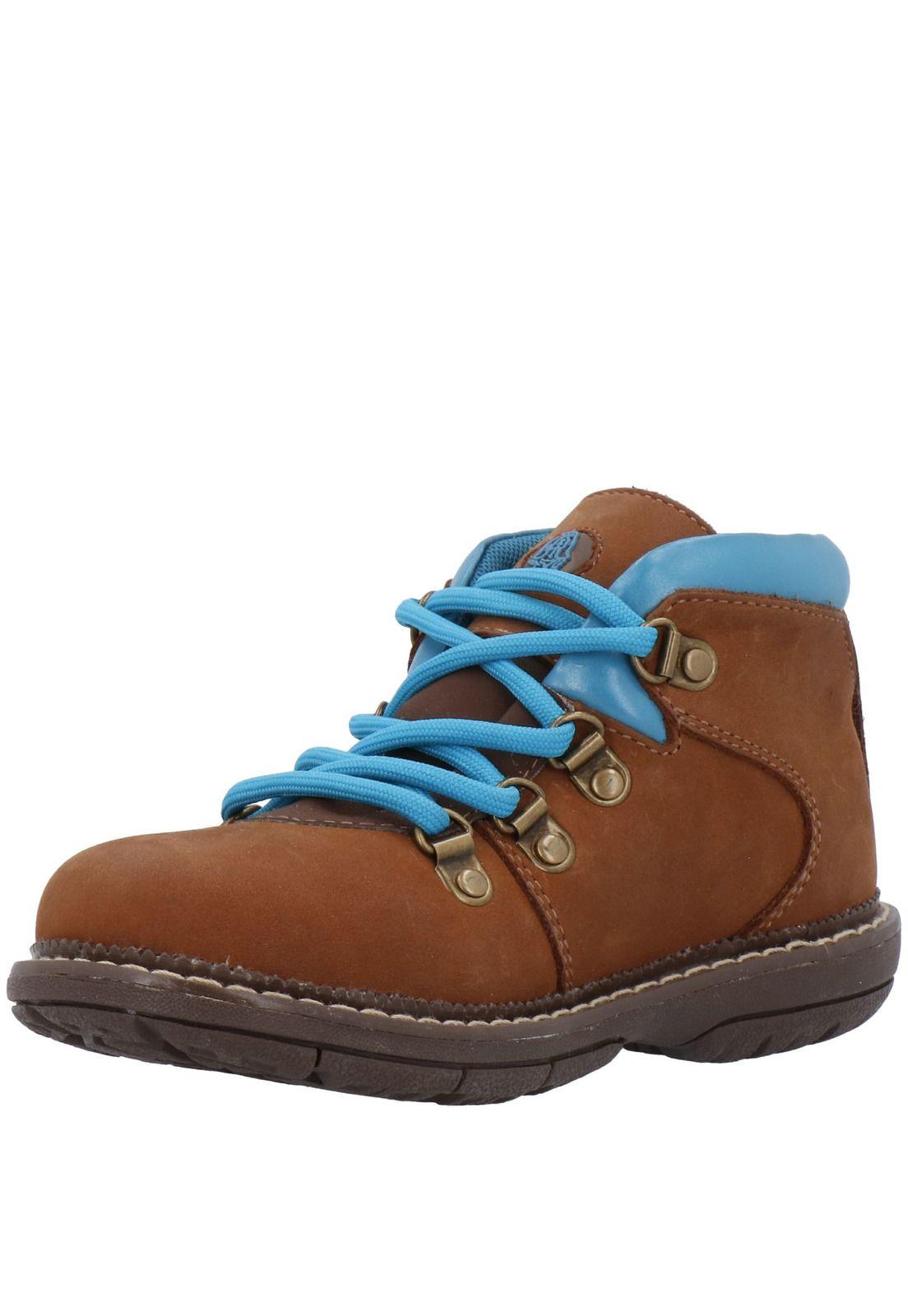 Botin Cuero Niño New 101 Tri Café-3