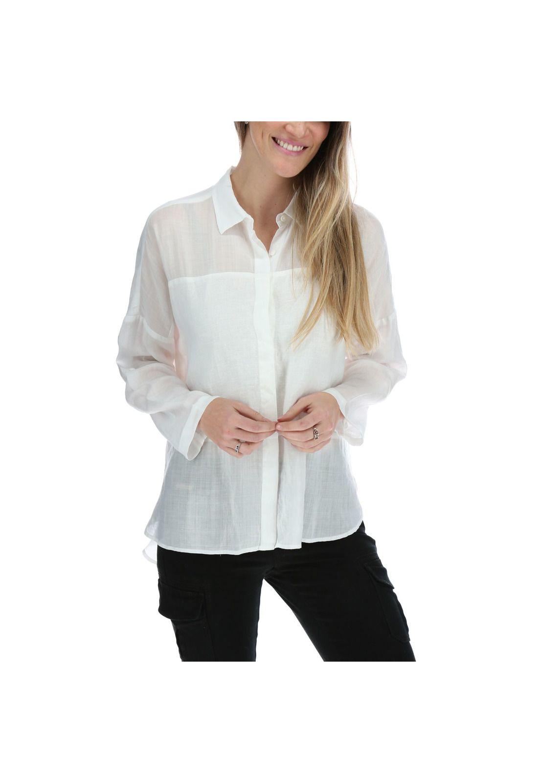 Blusa Manga Larga Mujer Chesna Blanco-3
