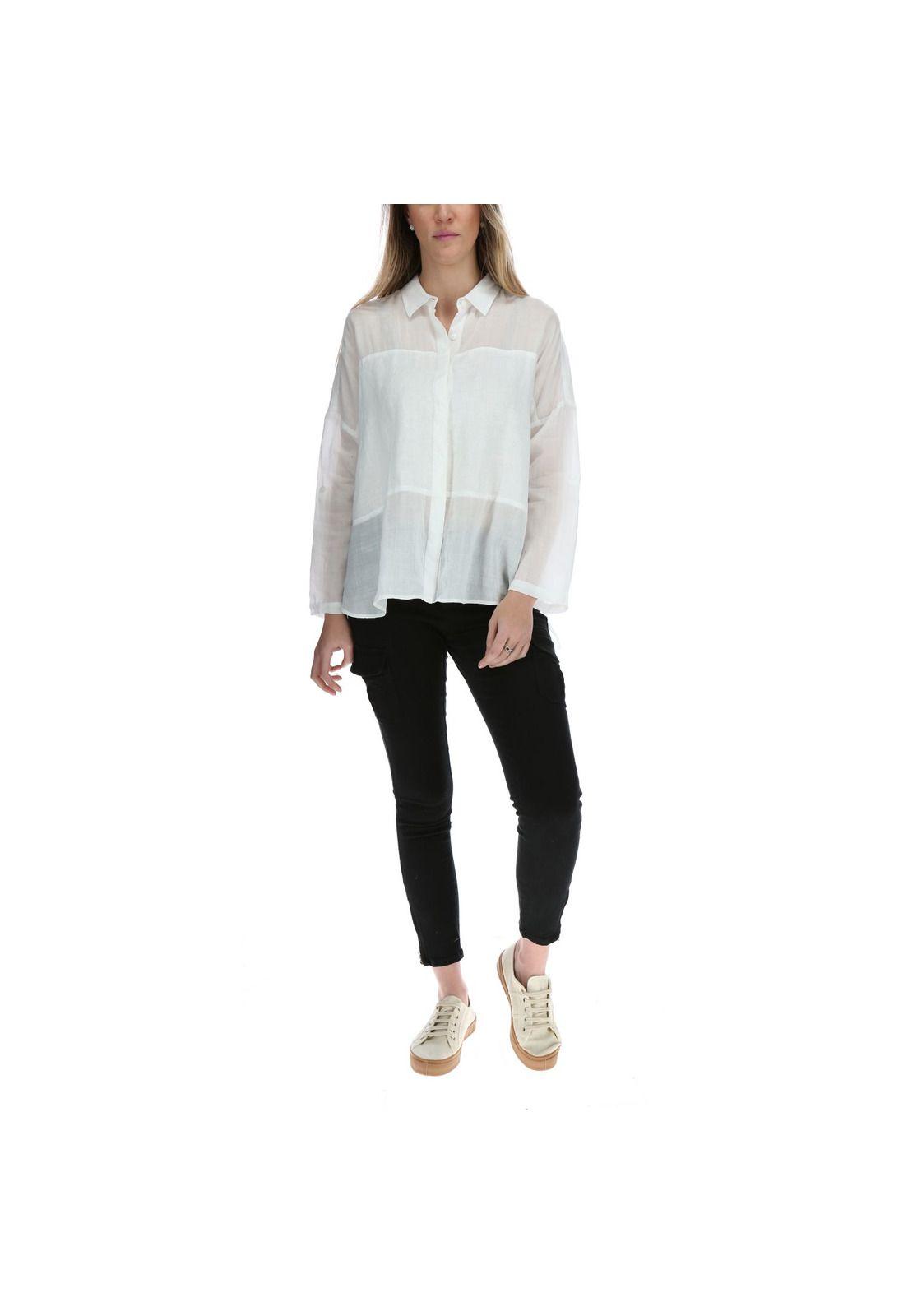 Blusa Manga Larga Mujer Chesna Blanco-4