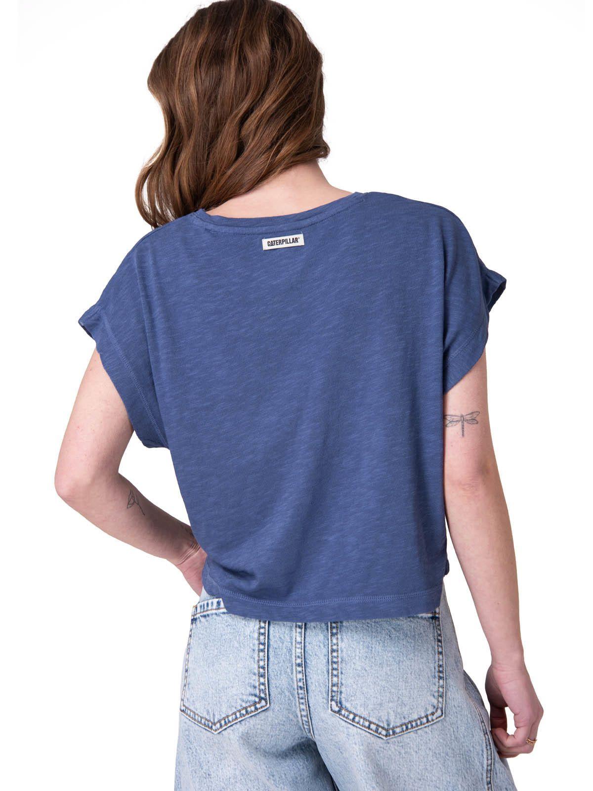 Polera Manga Corta Slub Knit Fashion To Hombre Azul-3