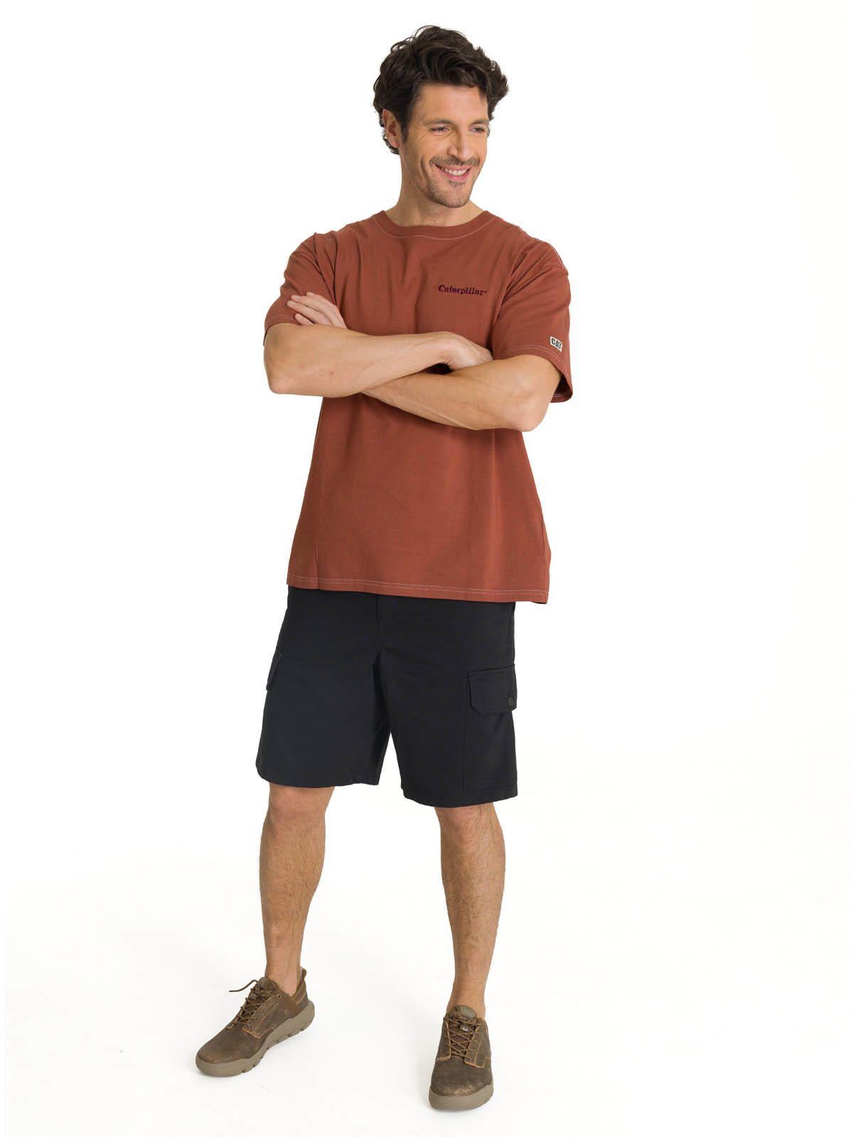 Polera Casual Hombre Heavyweight Relaxed Ladrillo-5