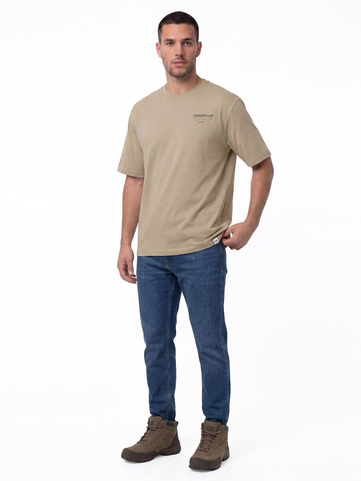 Polera Manga Corta Hombre Heritage Peoria Beige-3
