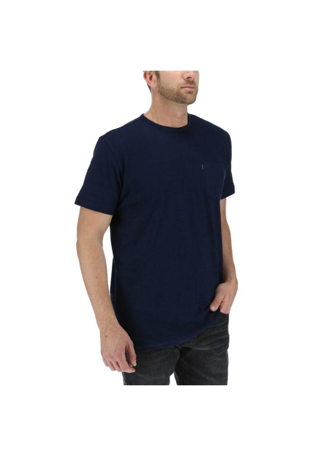 Polera Mc Hombre Pattern S/S Tee Azul-3
