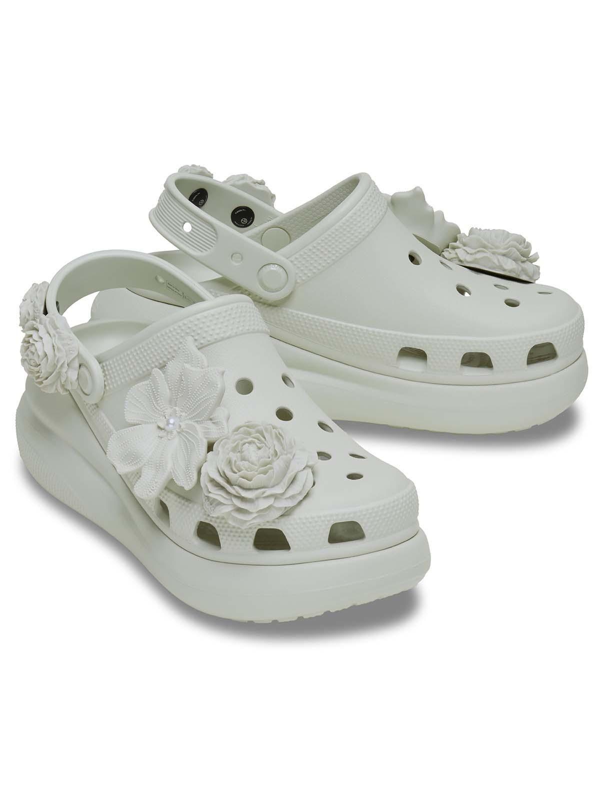 Zueco Plataforma Unisex Crush Bouquet Blanco-3