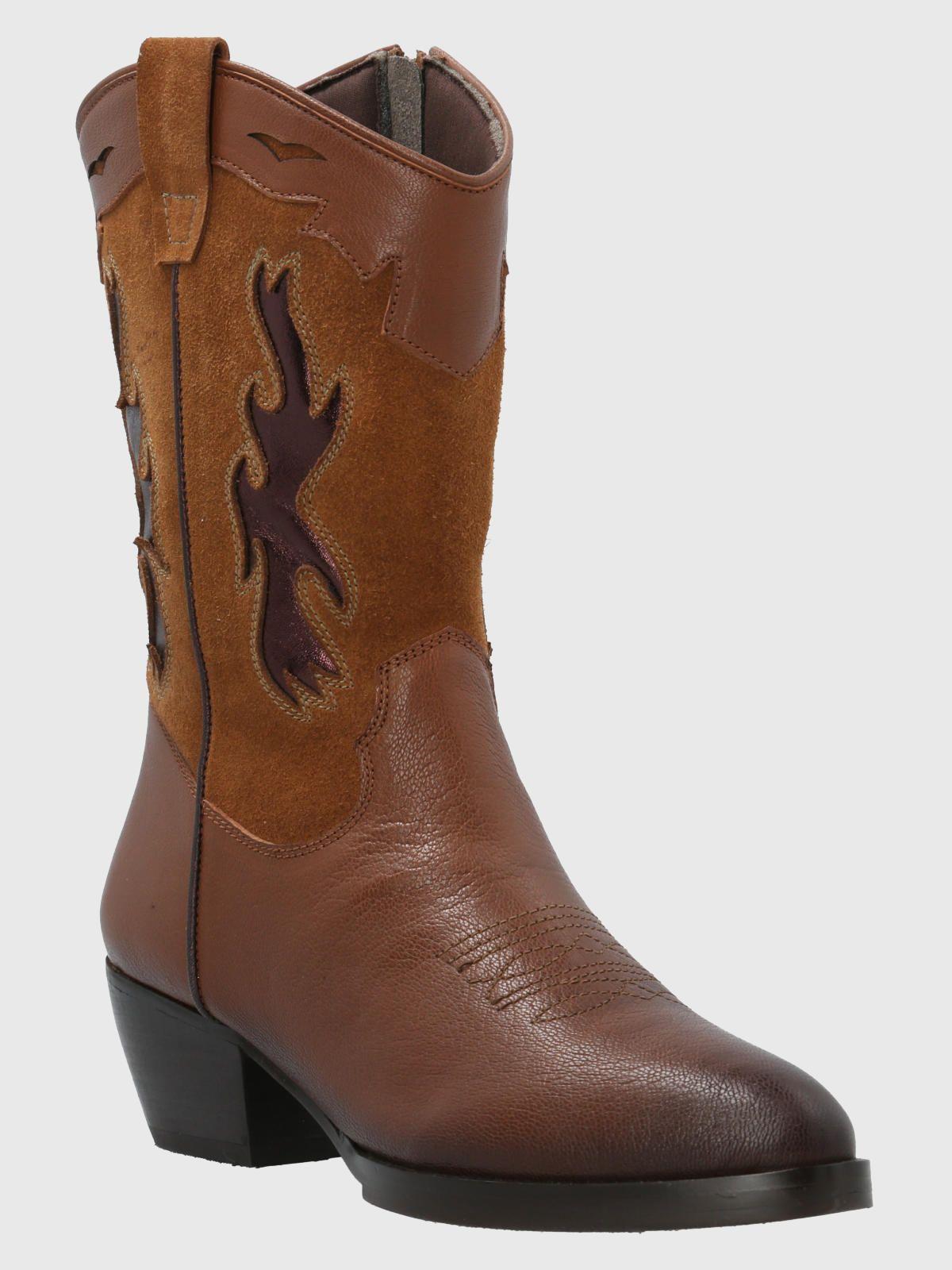 Bota Cuero Mujer Mary Café-0