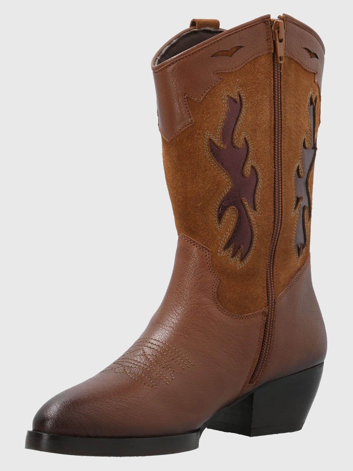 Bota Cuero Mujer Mary Café-5