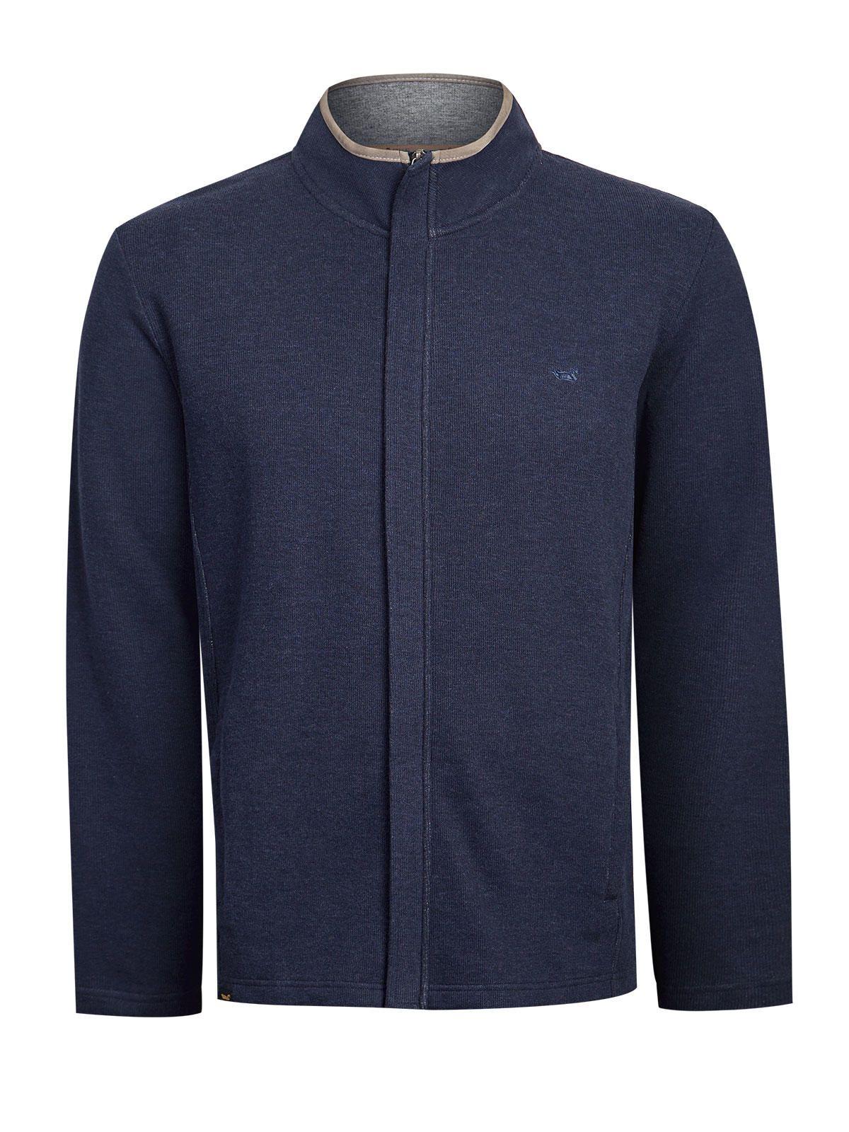 Polerón Algodón Orgánico Doble Azul Hombre-0