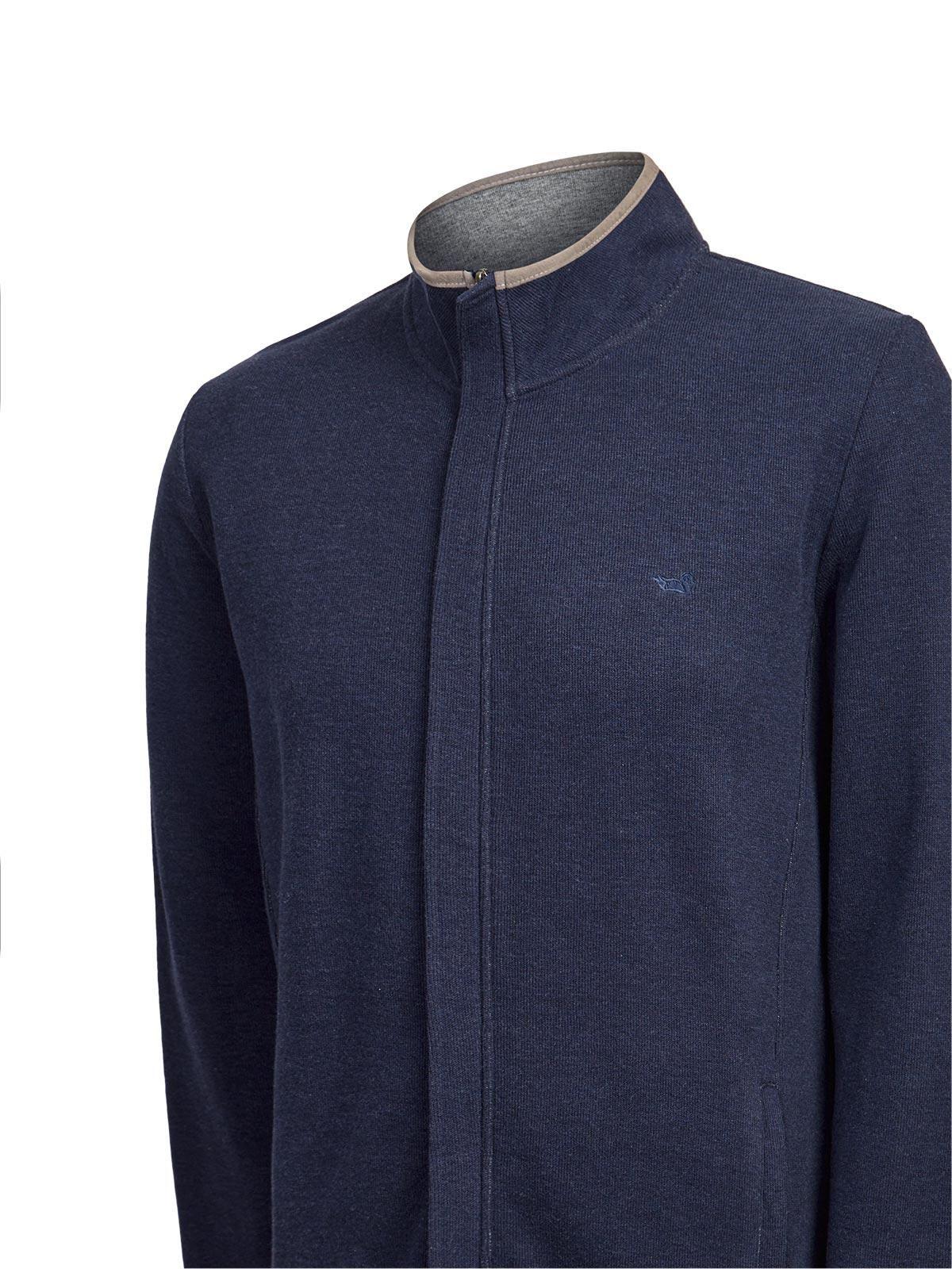 Polerón Algodón Orgánico Doble Azul Hombre-3