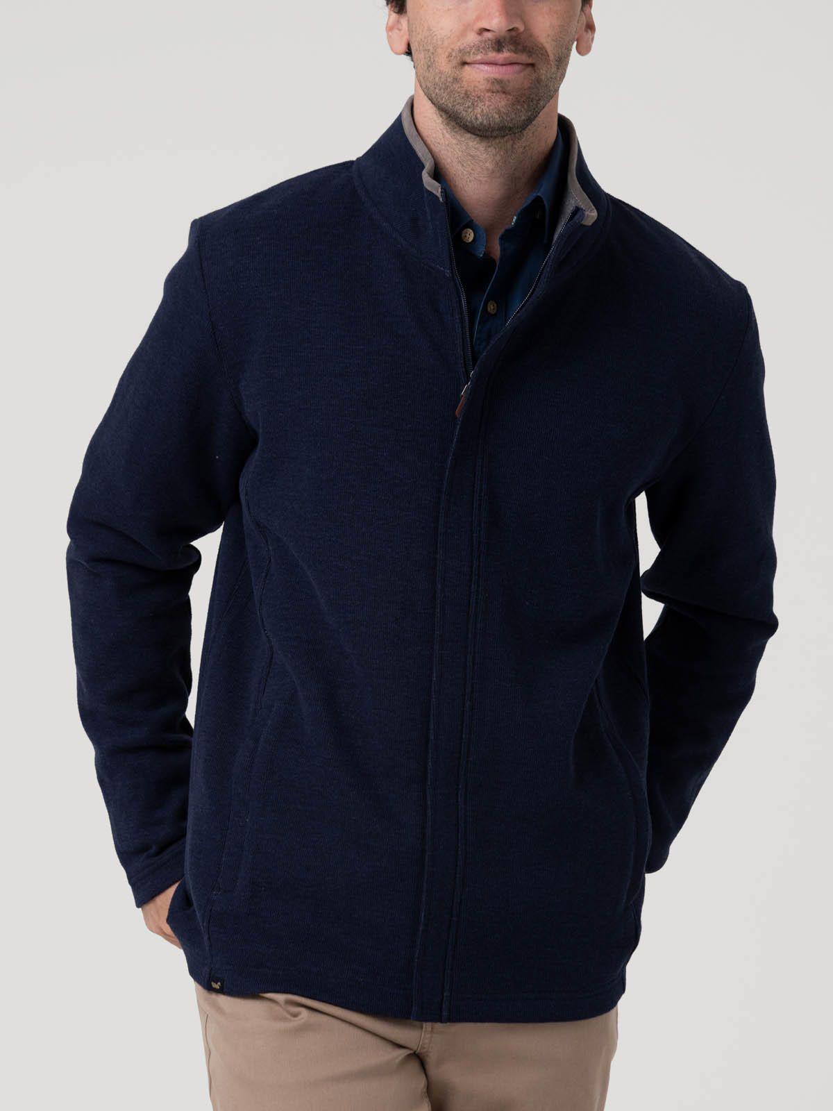 Polerón Algodón Orgánico Doble Azul Hombre-4