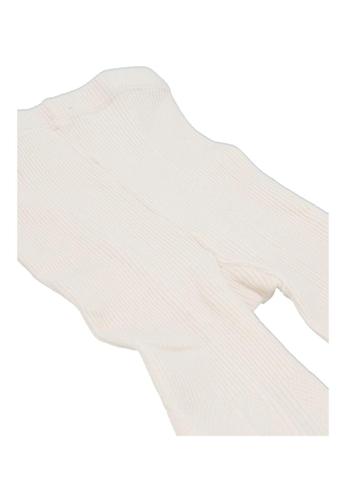 Calcetin Algodón Niña Panty Knit Crema-1