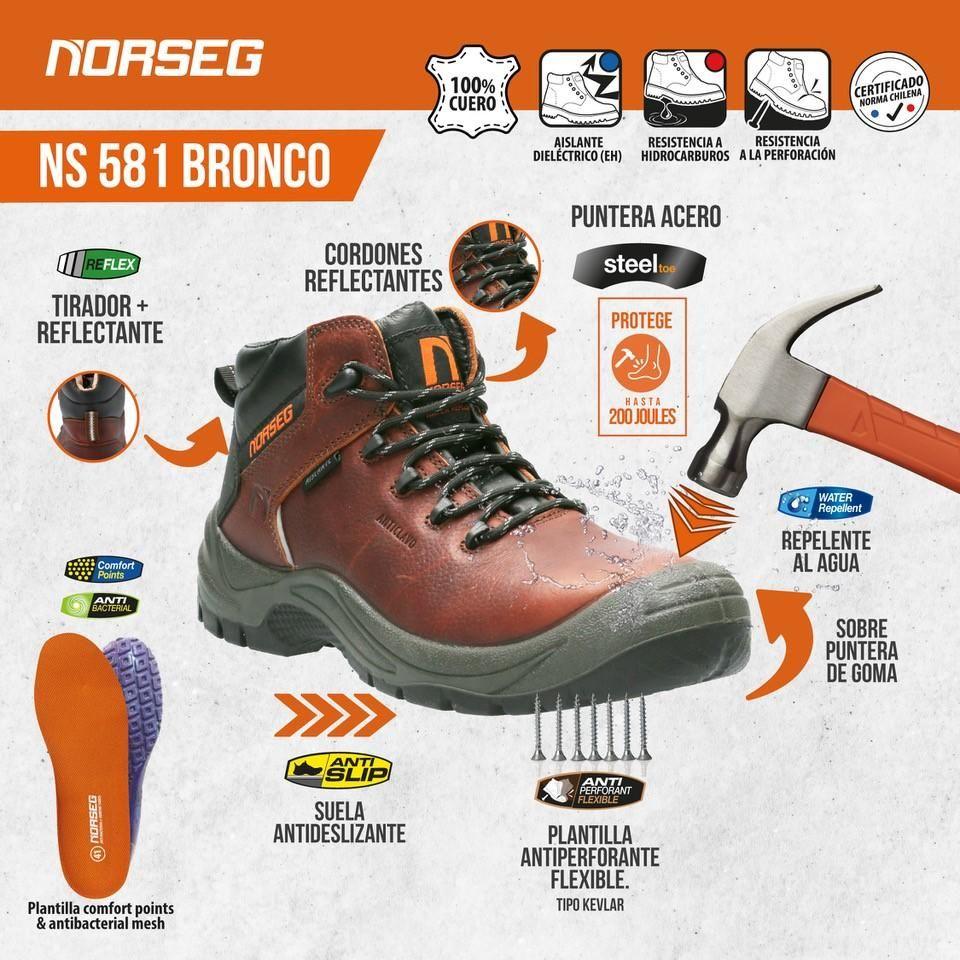Zapato de Seguridad NS581BRONCOCafé Hombre Mujer-6