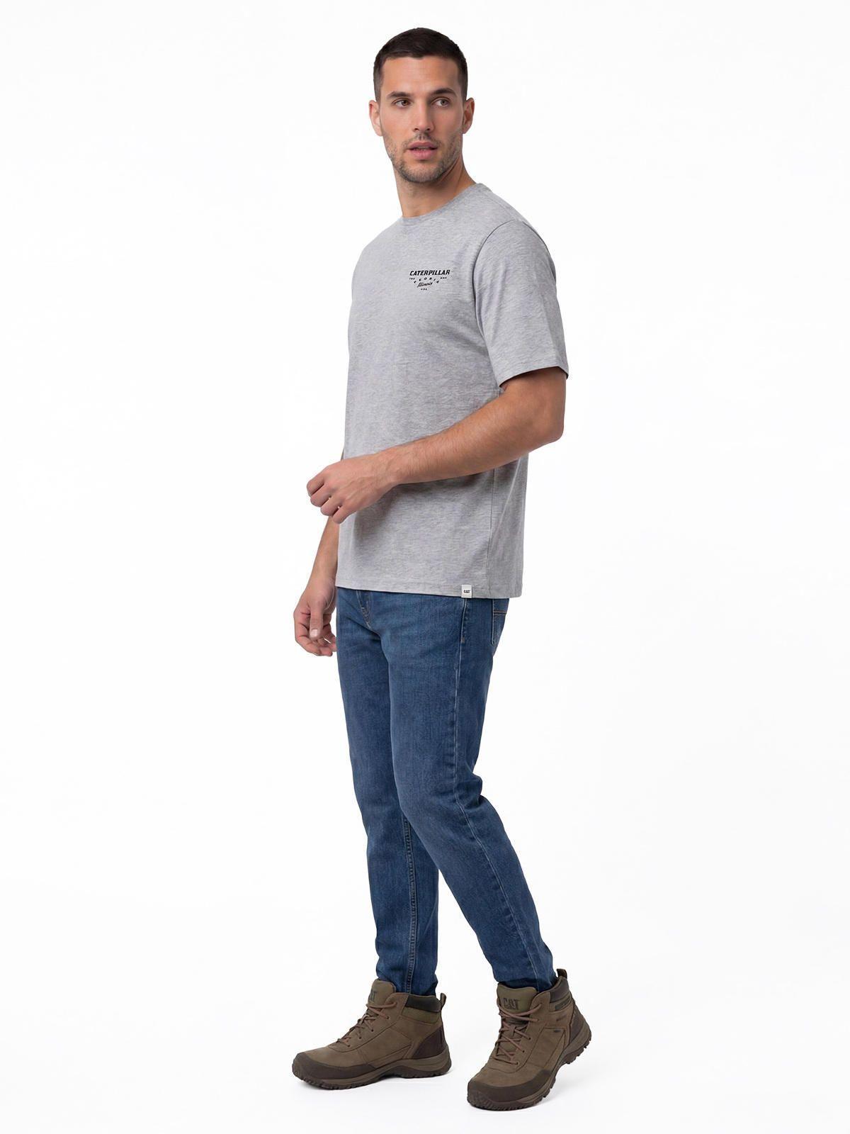 Polera Manga Corta Hombre Heritage Peoria Gris-3