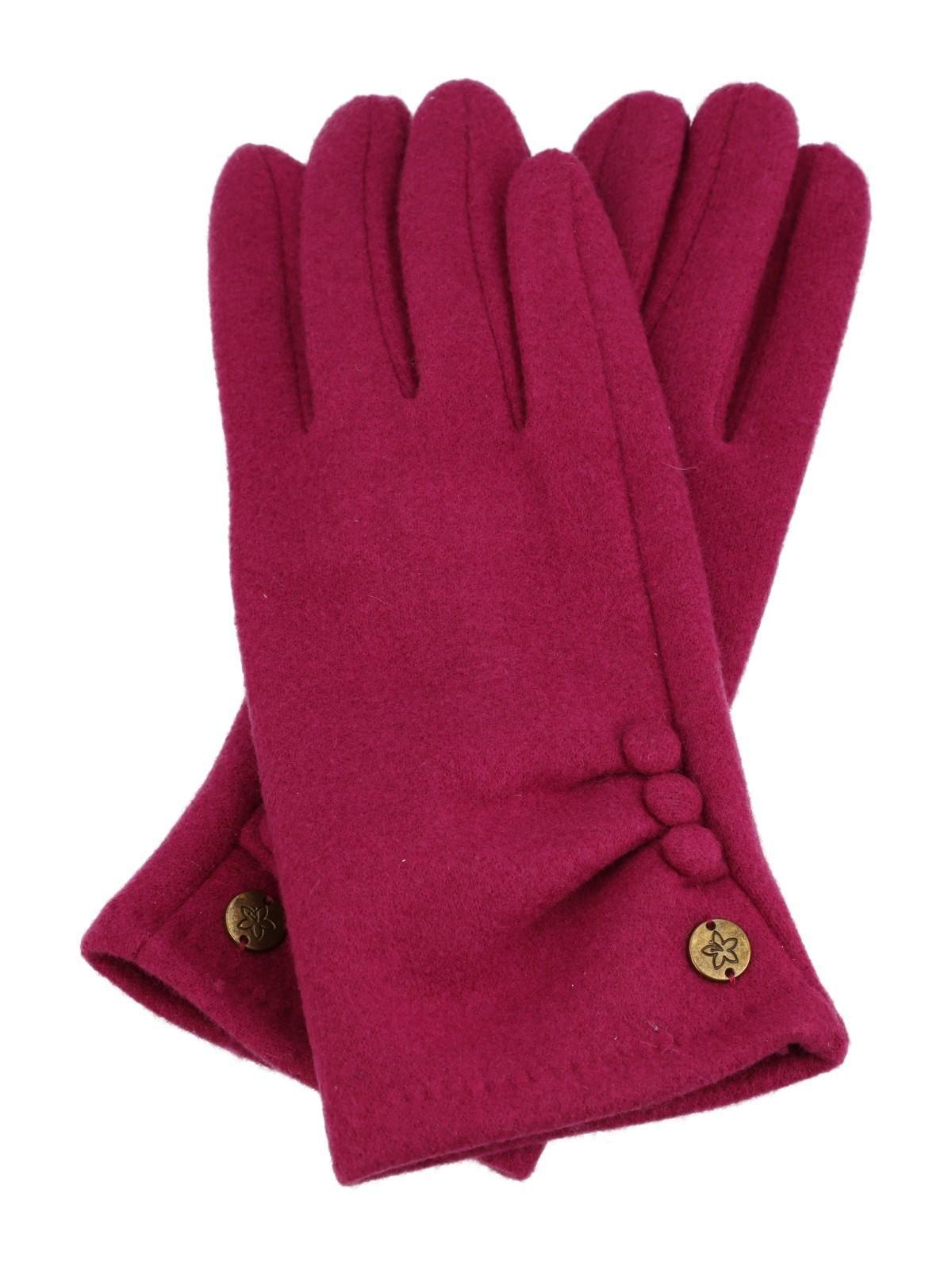 Guantes Mujer Button Glove Rojo-2