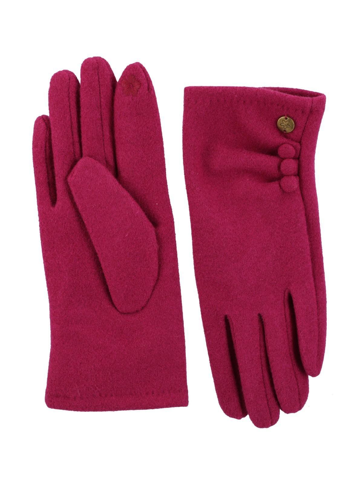 Guantes Mujer Button Glove Rojo-0