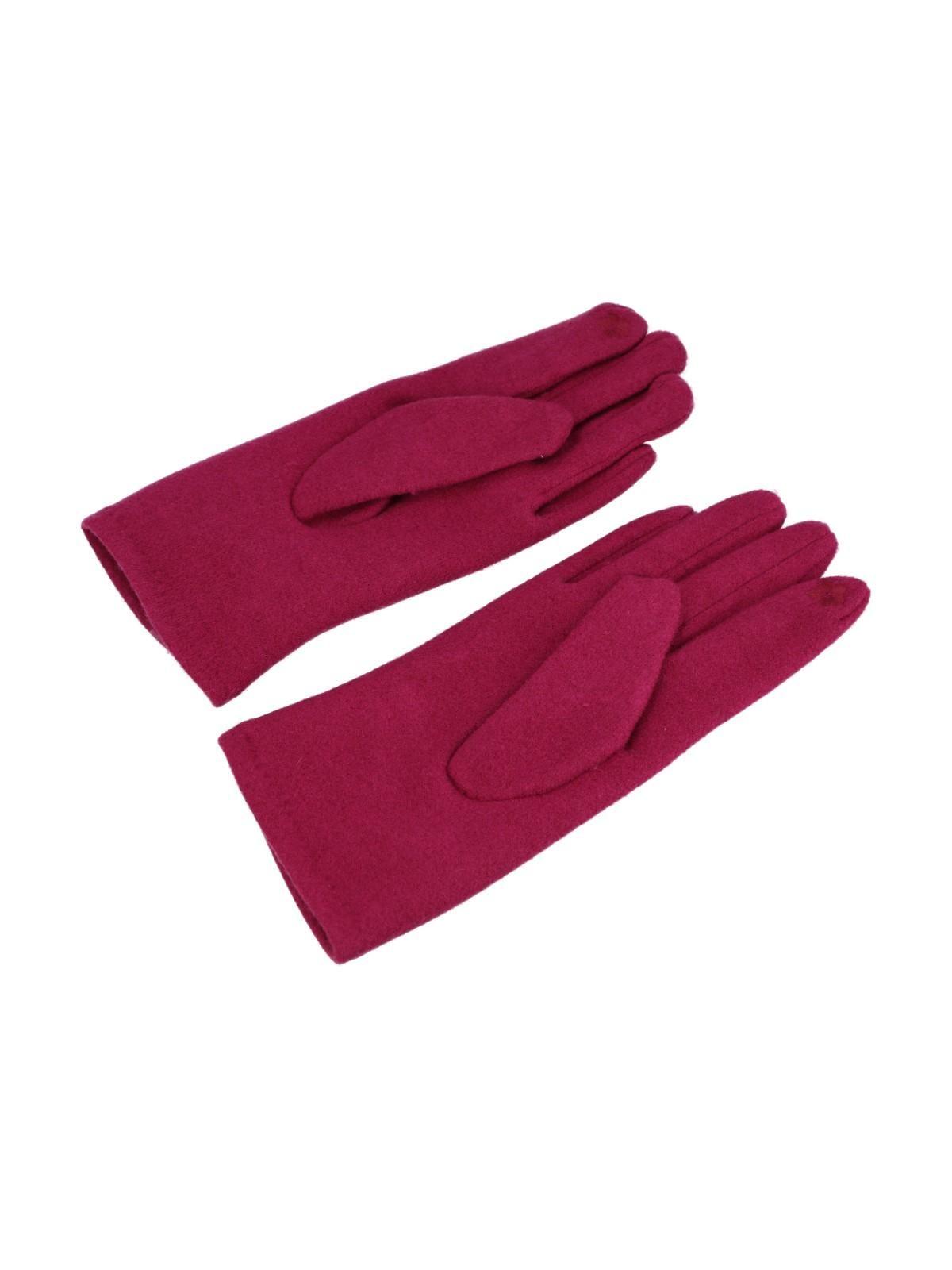 Guantes Mujer Button Glove Rojo-1