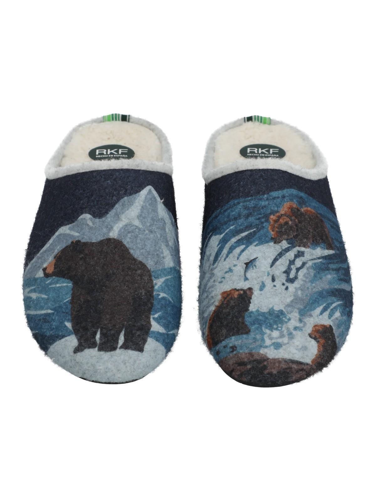 Pantufla Fibras Unisex Rkf Slipper Bear Azul-1