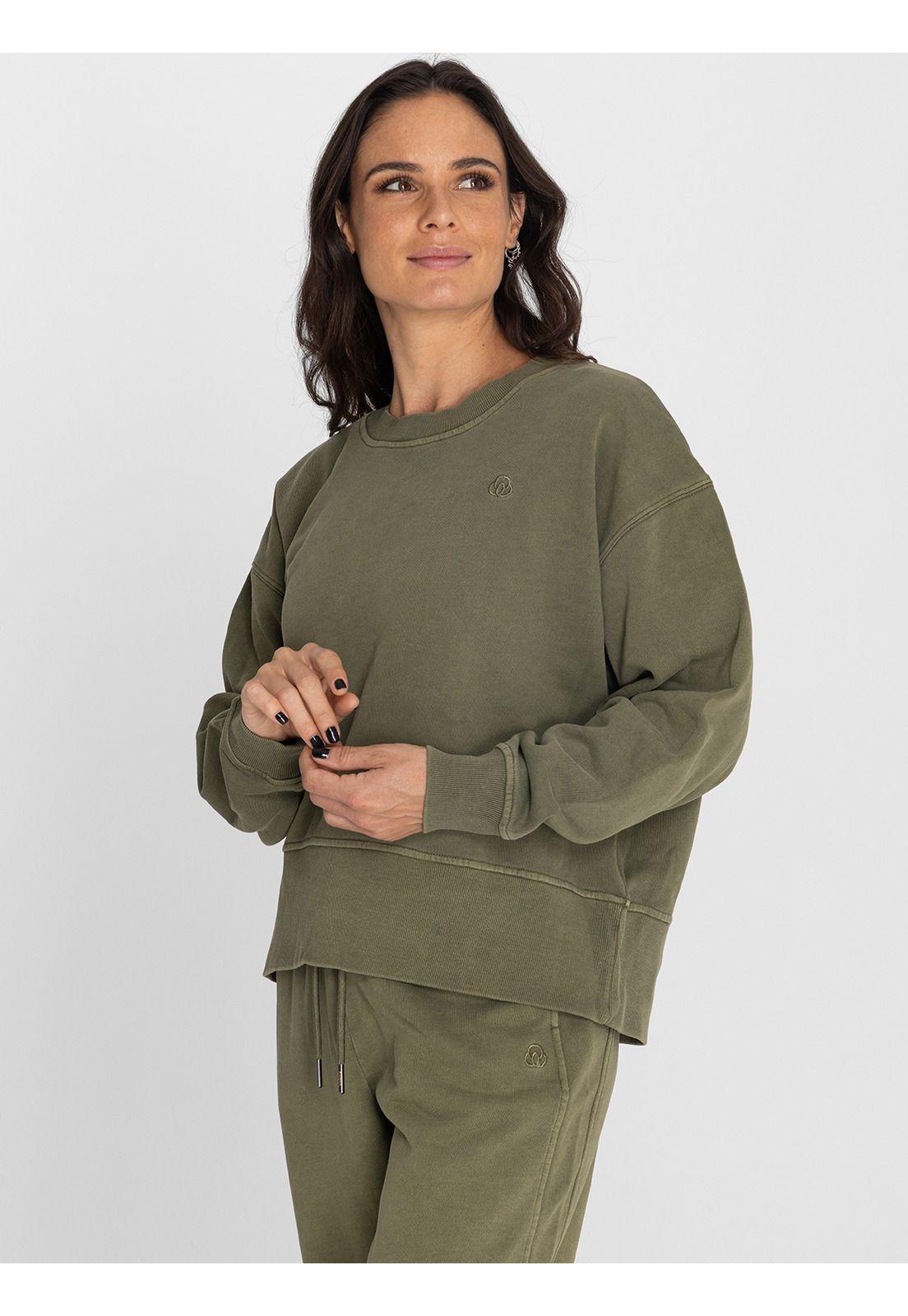 Polerón Mujer Creta Verde Musgo-3