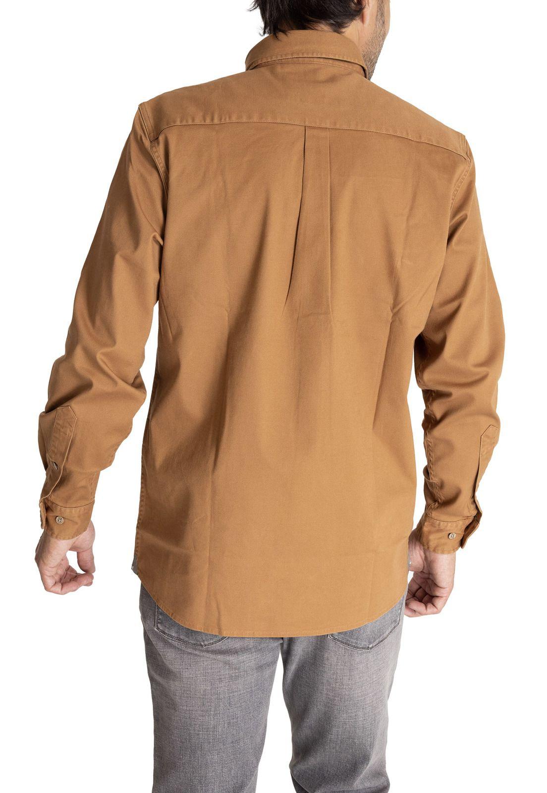 Camisa M/L Hombre Navarino Café-5