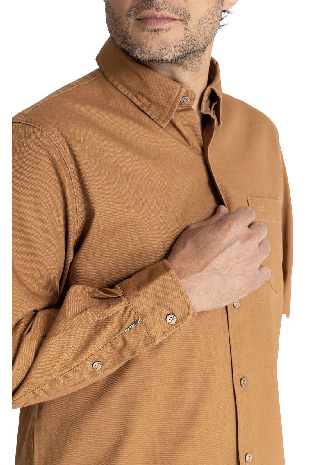 Camisa M/L Hombre Navarino Café-6