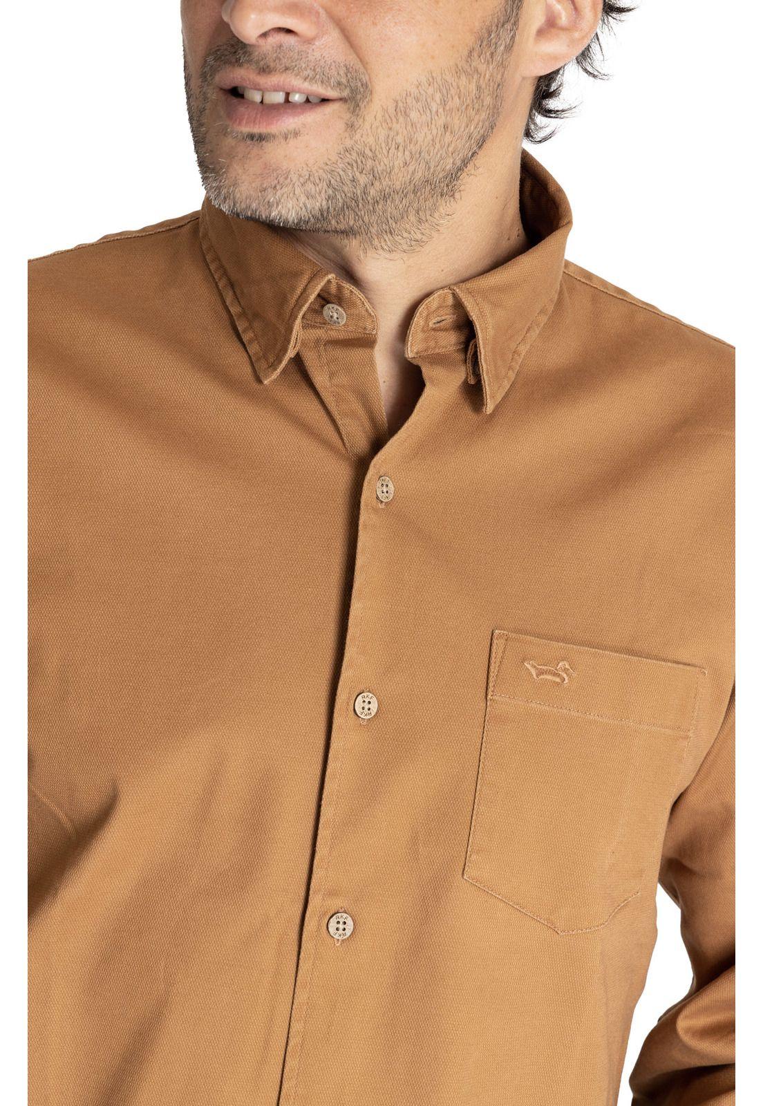 Camisa M/L Hombre Navarino Café-7