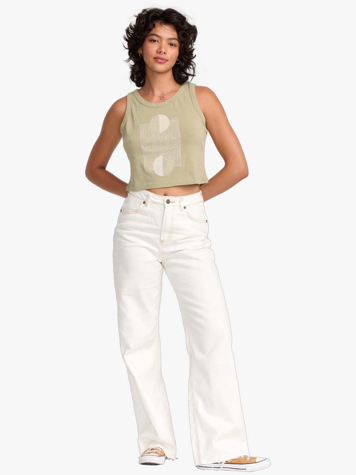 Jeans Mujer Coco Denim Blanco Rvca-0