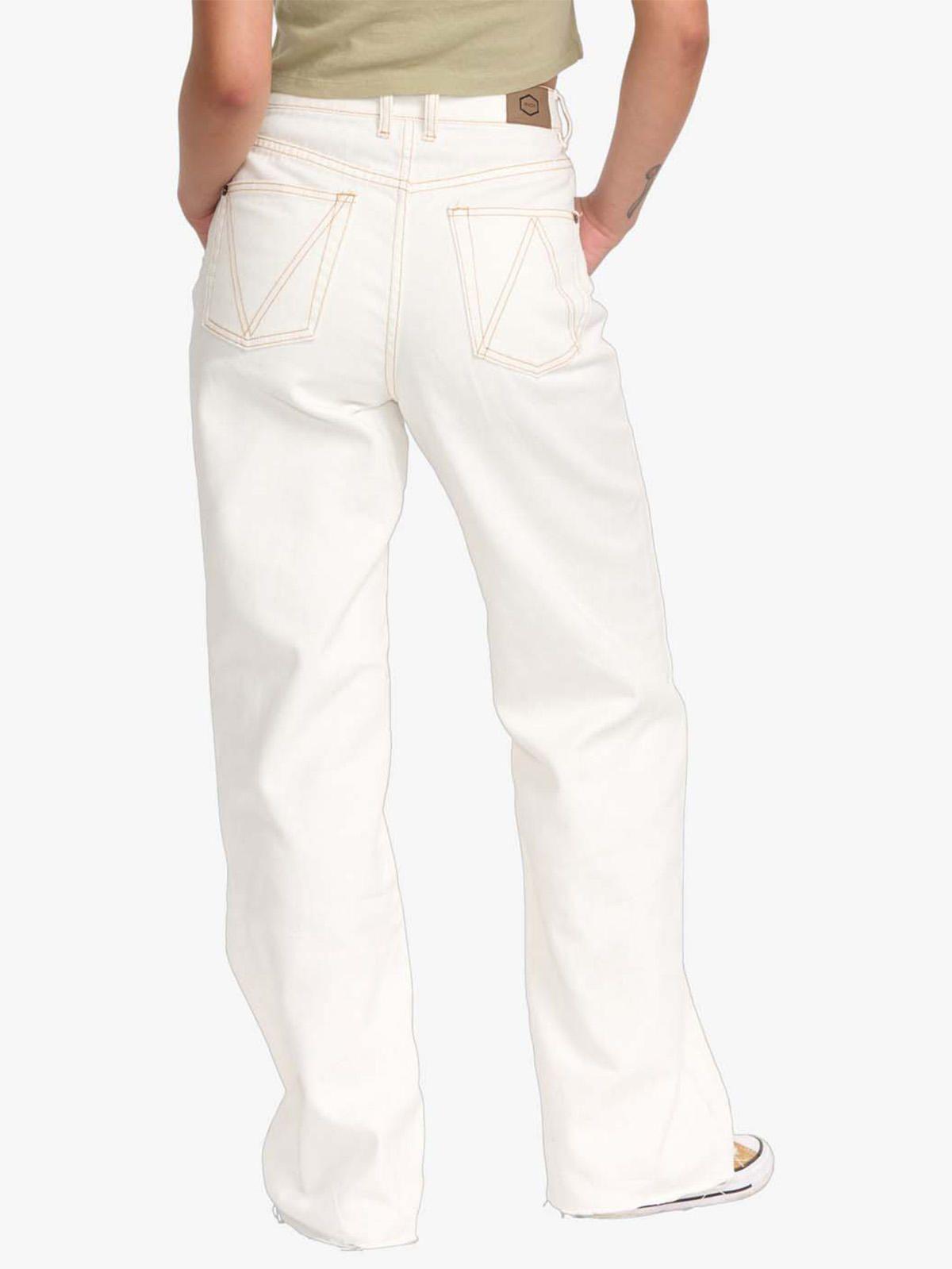 Jeans Mujer Coco Denim Blanco Rvca-1