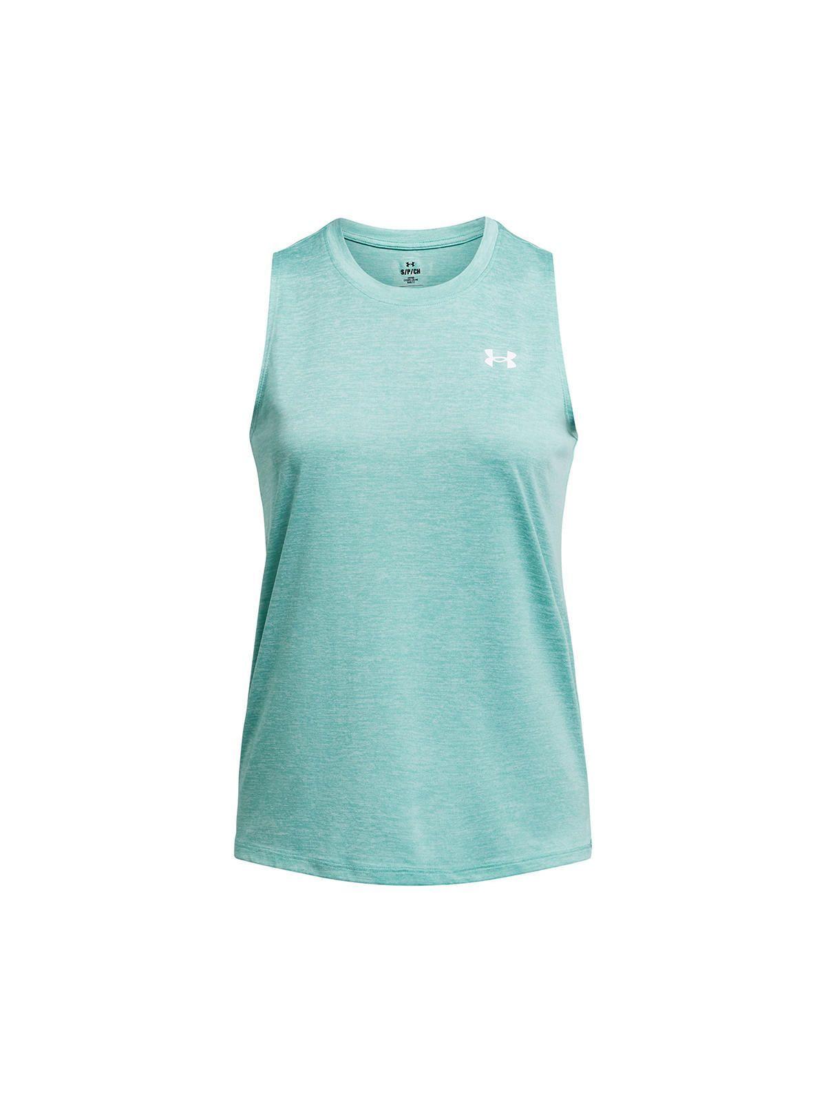Polera sin manga UA Tech Twist mujer Verde-0
