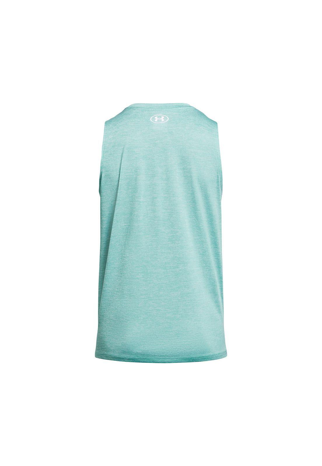 Polera sin manga UA Tech Twist mujer Verde-1