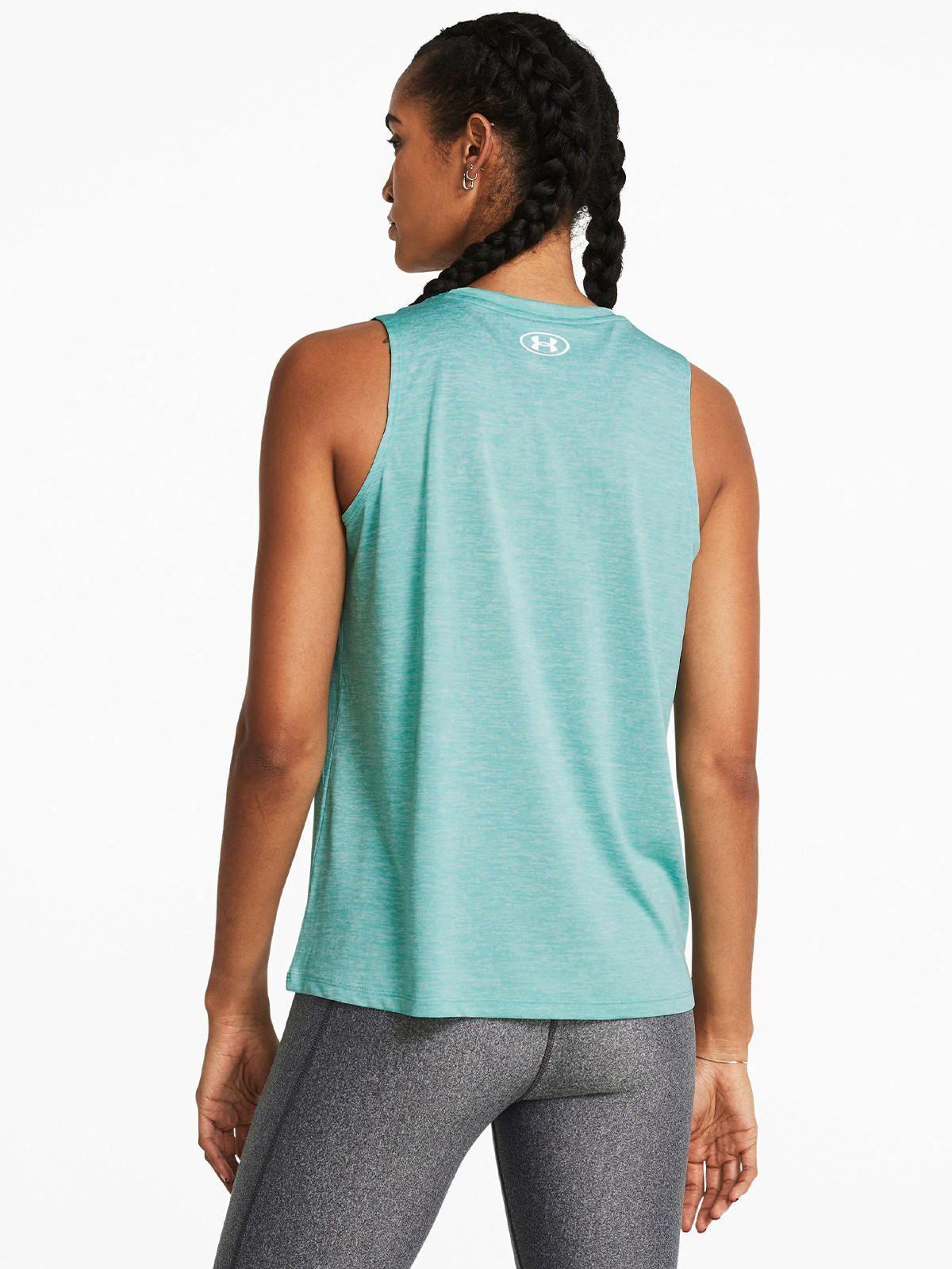 Polera sin manga UA Tech Twist mujer Verde-4