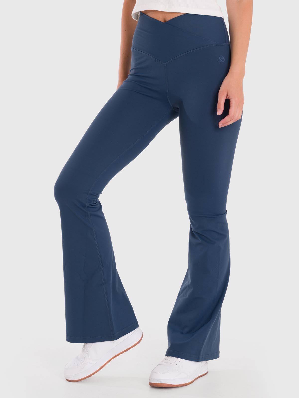 Calza Mujer Hr Flared Legging Azul-0