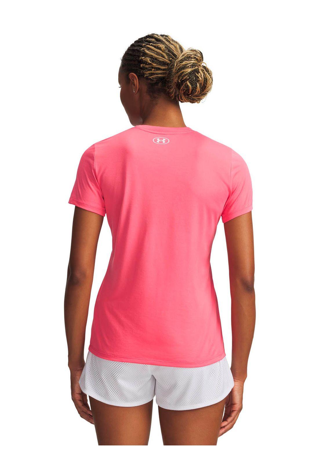 Polera Manga Corta Training  mujer Tech Graphic rosado -1