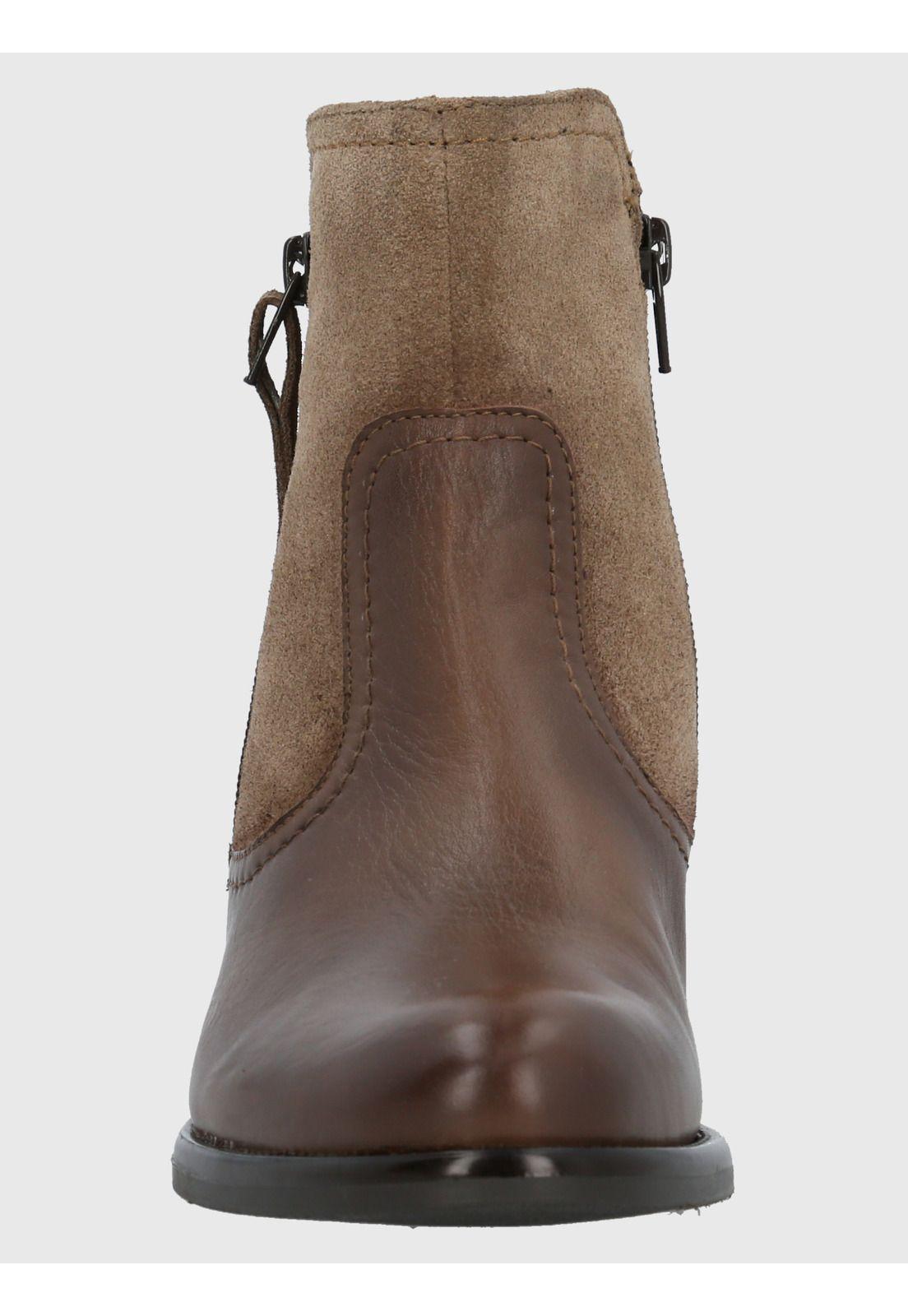 Botín Cuero Mujer Ellee Taupe-3