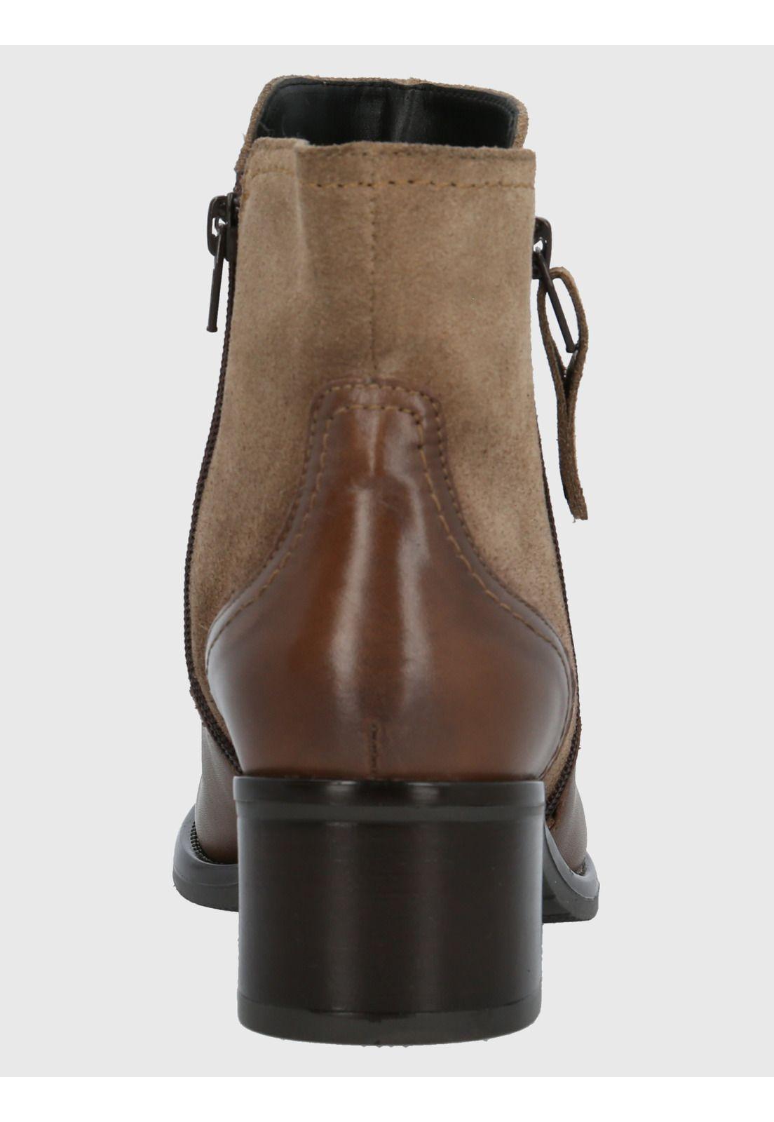 Botín Cuero Mujer Ellee Taupe-6