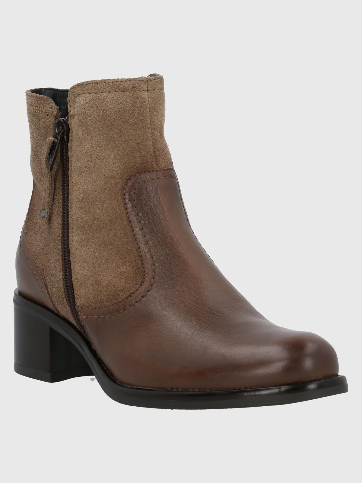 Botín Cuero Mujer Ellee Taupe-0