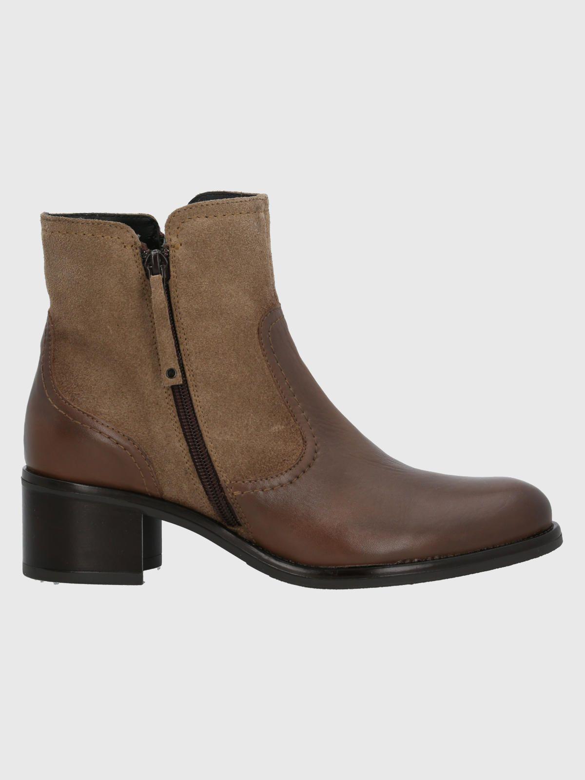 Botín Cuero Mujer Ellee Taupe-1