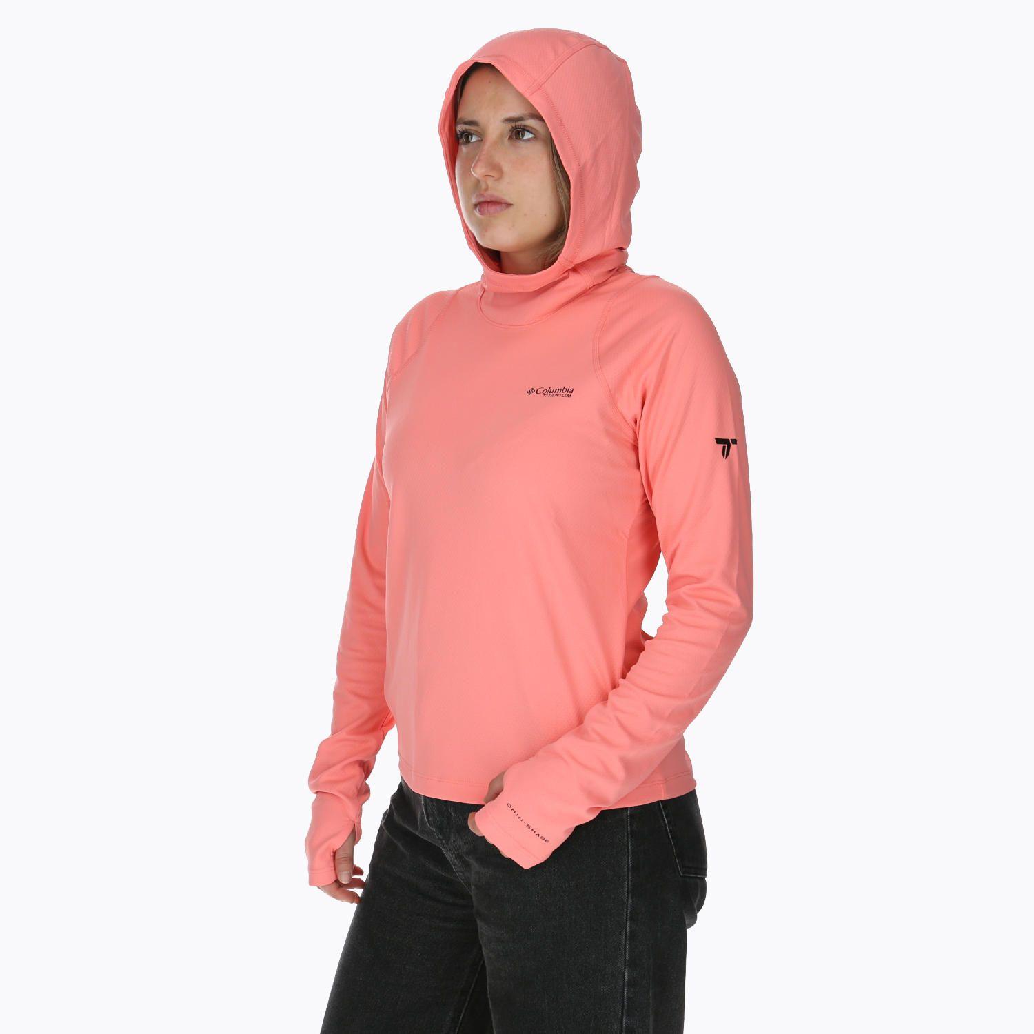 Polera M/L Mujer Summit Valley Hoodie Rosado-3