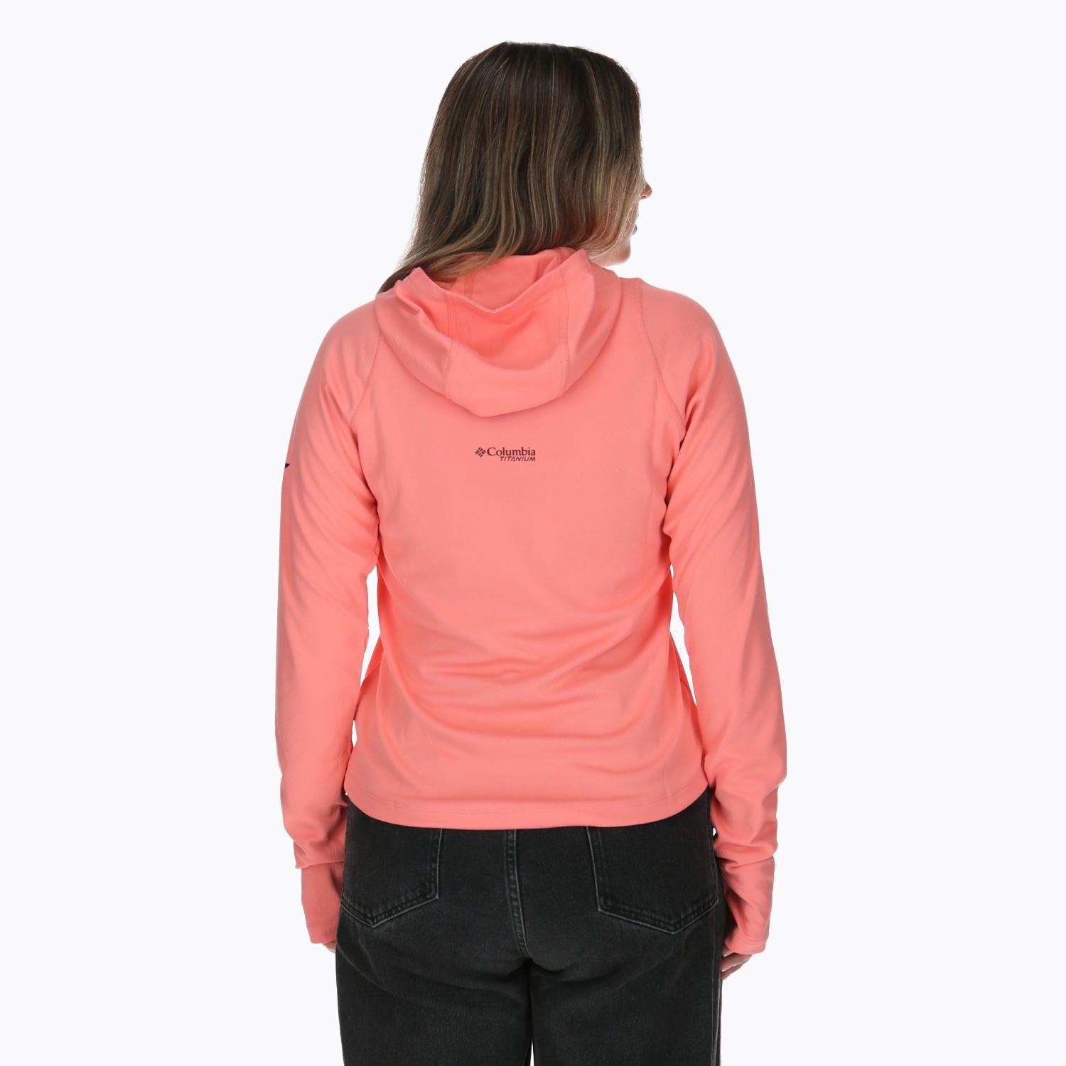 Polera M/L Mujer Summit Valley Hoodie Rosado-4