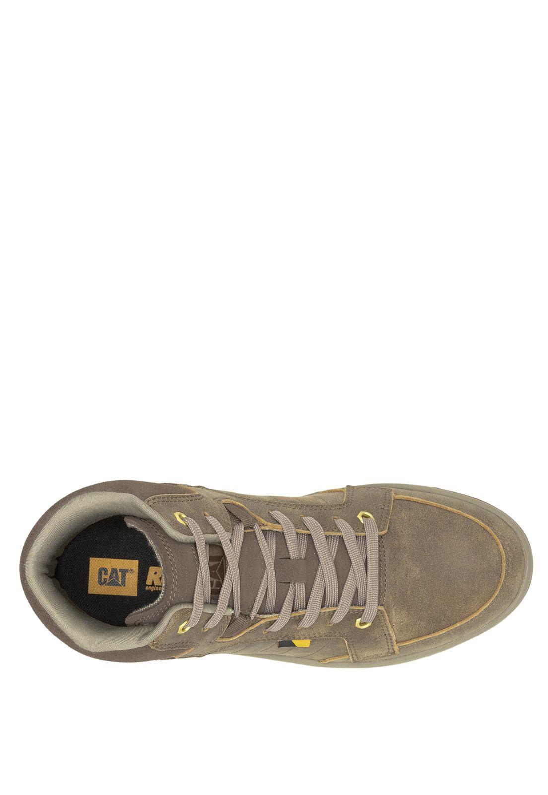 Zapatilla cuero con caña Apa Cush Mid Café Hombre-6